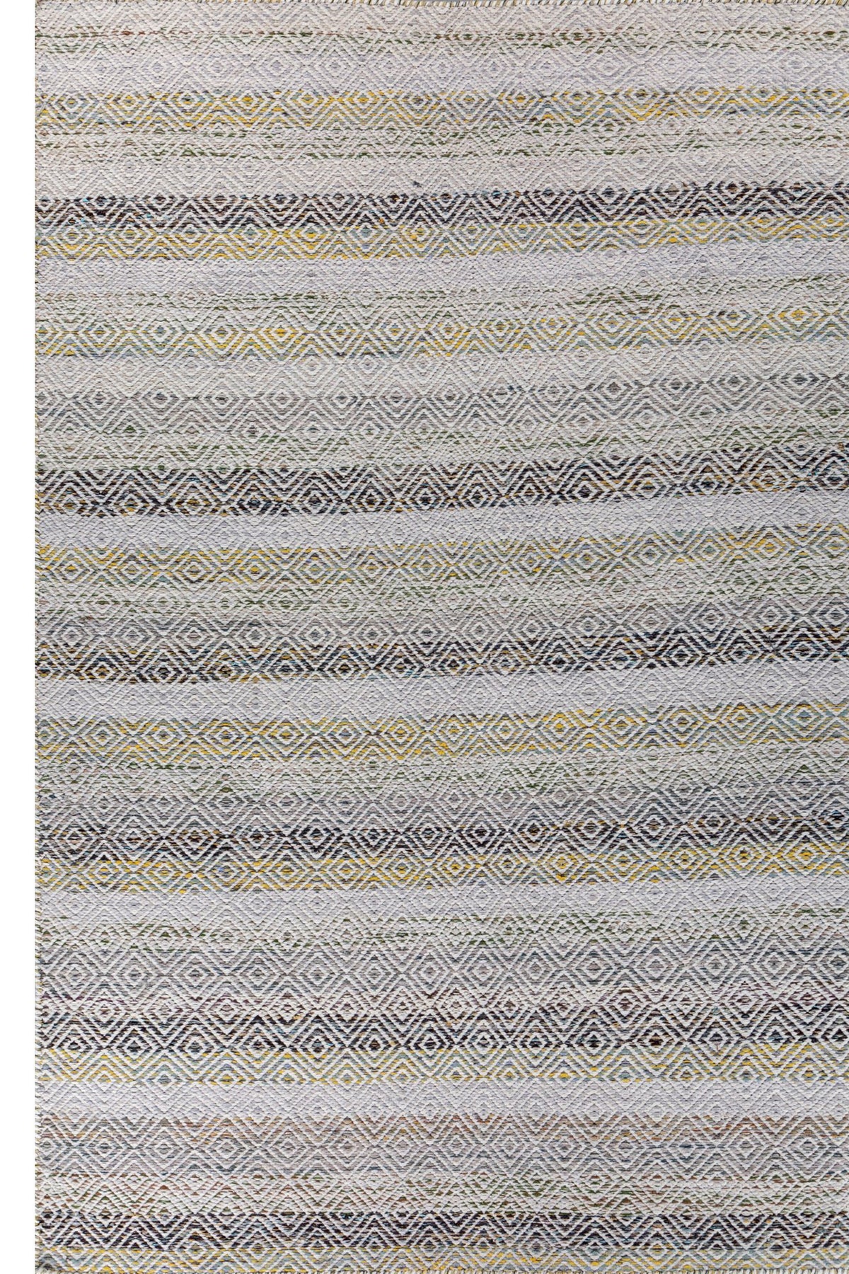 Jaipur Rugs Soft Diamond 6X9 Feet Rug| BlueBell & Undyed White Hand Knotted Dhurrie Carpet For Living Room