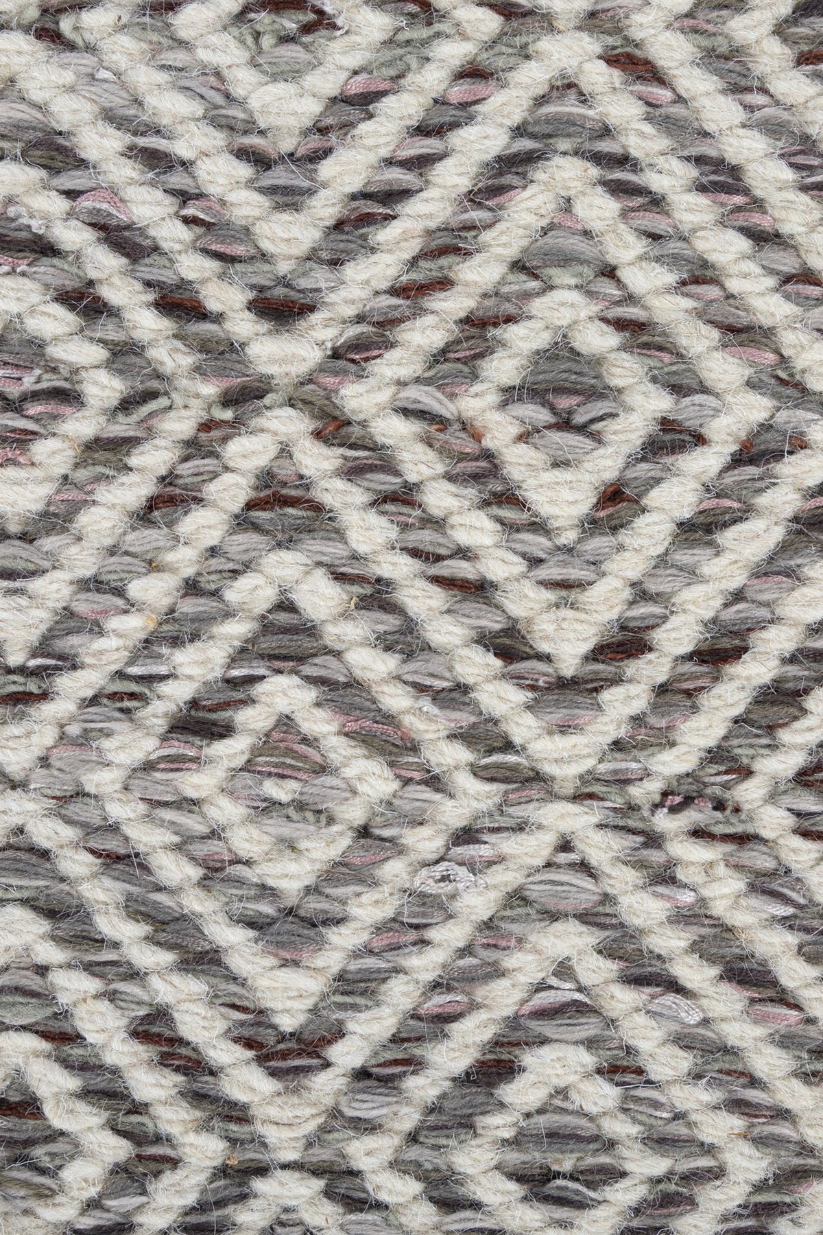 Jaipur Rugs Soft Diamond 6X9 Feet Rug| Stone Gray & Undyed White Hand Knotted Dhurrie Carpet For Living Room