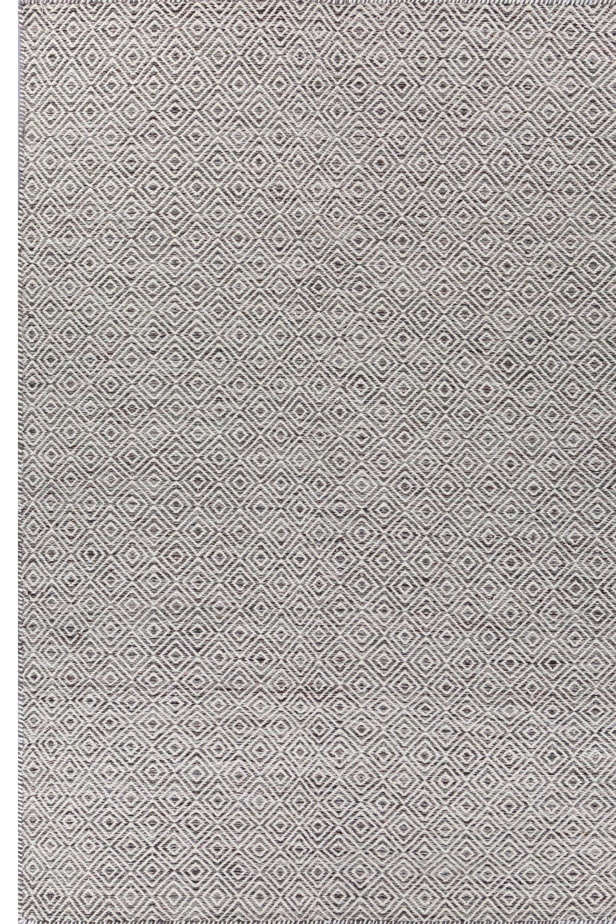 Jaipur Rugs Soft Diamond 6X9 Feet Rug| Stone Gray & Undyed White Hand Knotted Dhurrie Carpet For Living Room