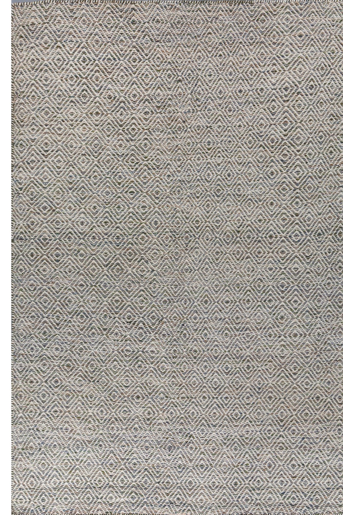 Jaipur Rugs Soft Diamond 6X9 Feet Rug| Deep Green & Undyed White Hand Knotted Dhurrie Carpet For Living Room