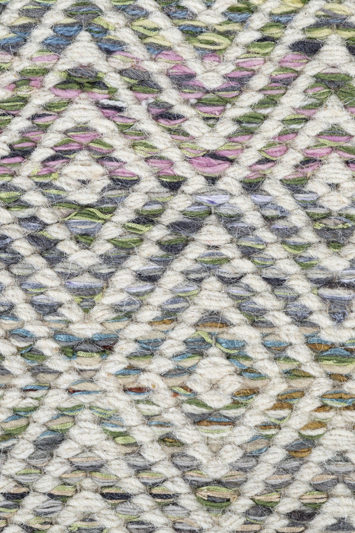 Jaipur Rugs Soft Diamond 6X9 Feet Rug| Medium Sea Green & Undyed White Hand Knotted Dhurrie Carpet For Living Room