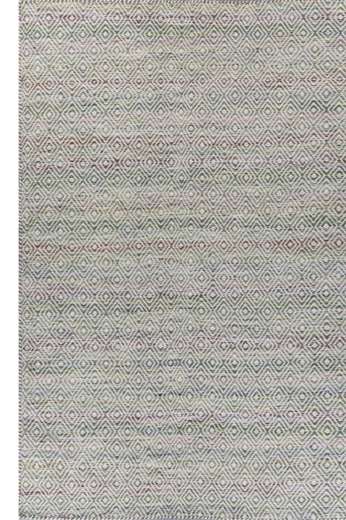 Jaipur Rugs Soft Diamond 6X9 Feet Rug| Medium Sea Green & Undyed White Hand Knotted Dhurrie Carpet For Living Room