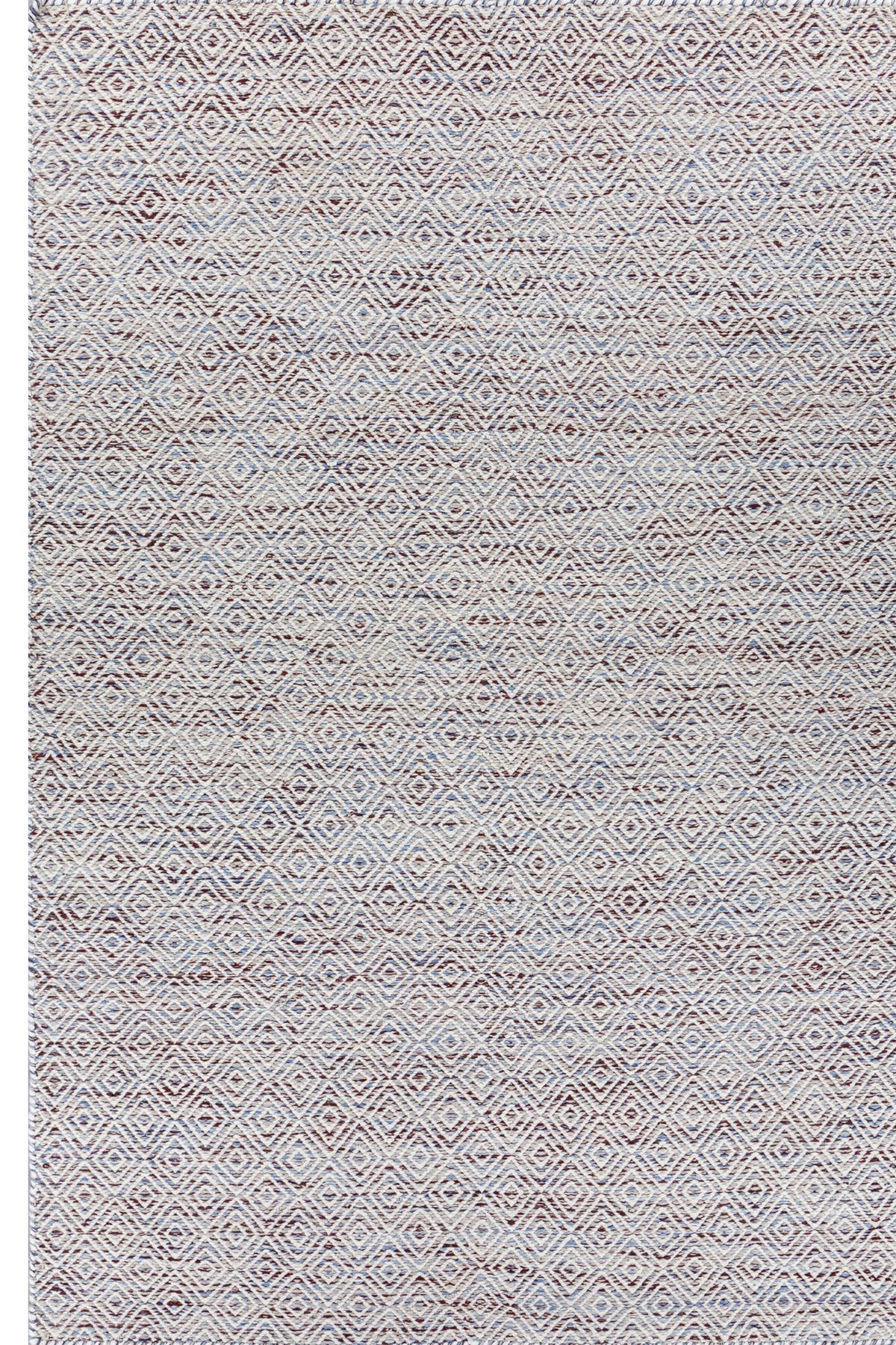 Jaipur Rugs Soft Diamond 6X9 Feet Rug| Deep Red & Undyed White Hand Knotted Dhurrie Carpet For Living Room