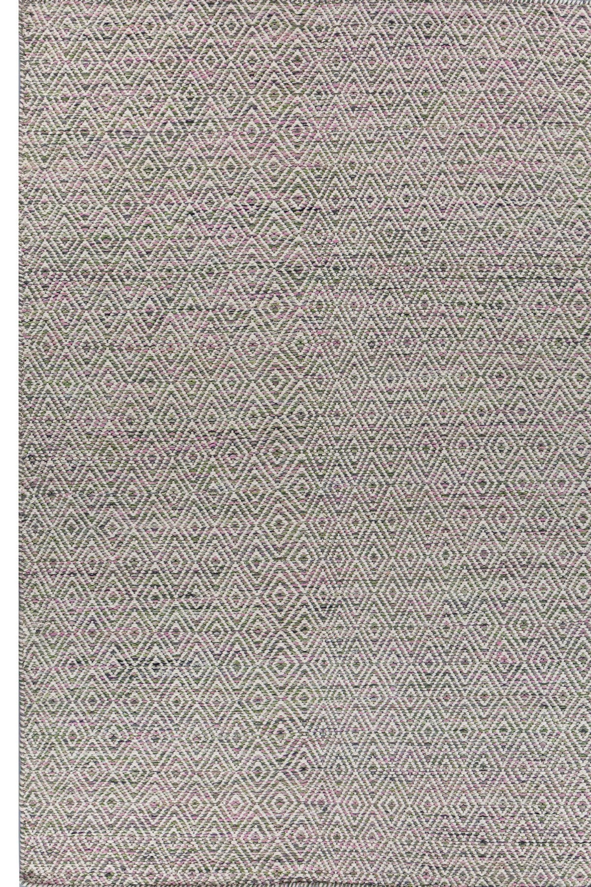 Jaipur Rugs Soft Diamond 6X9 Feet Rug| Pink & Undyed White Hand Knotted Dhurrie Carpet For Living Room
