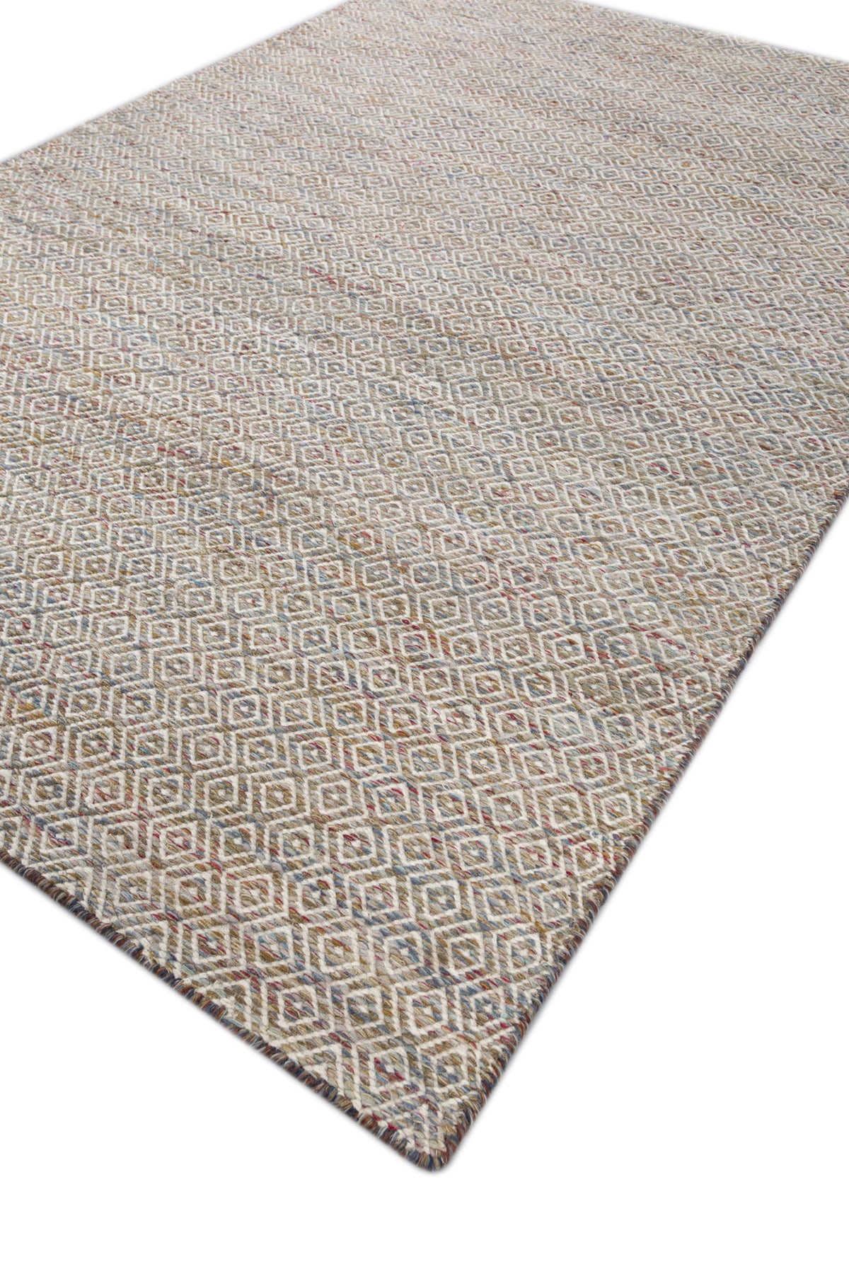Jaipur Rugs Soft Diamond 6X9 Feet Rug| Amber Gold & Undyed White Hand Knotted Dhurrie Carpet For Living Room