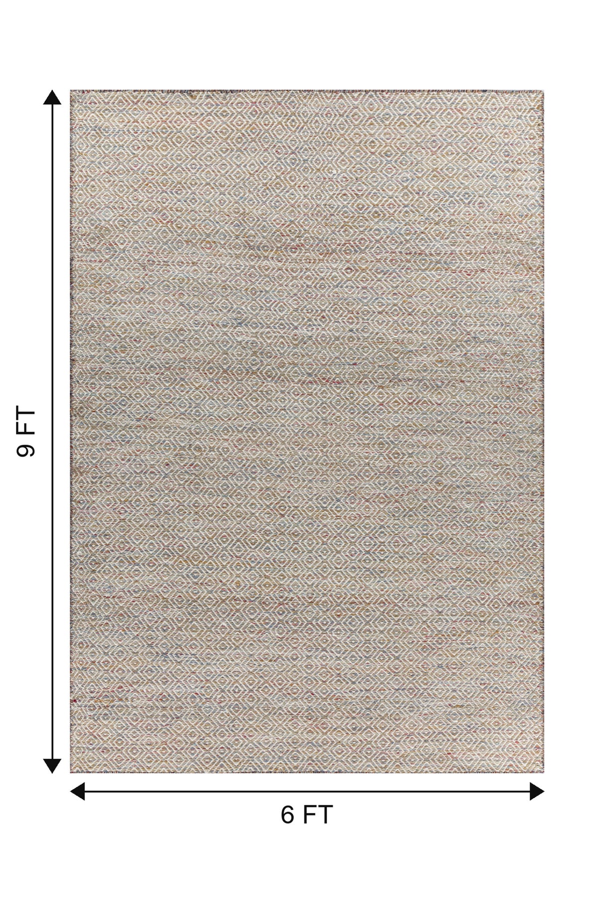 Jaipur Rugs Soft Diamond 6X9 Feet Rug| Amber Gold & Undyed White Hand Knotted Dhurrie Carpet For Living Room
