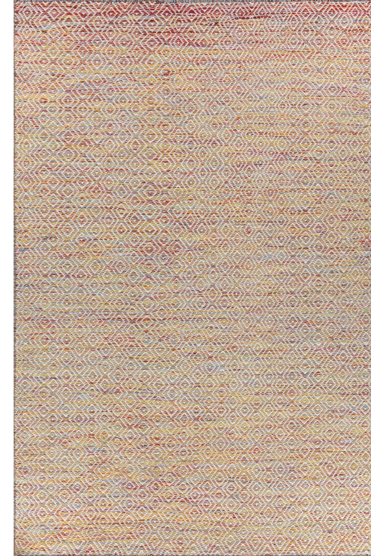 Jaipur Rugs Soft Diamond 6X9 Feet Rug| Saffron & Undyed White Hand Knotted Dhurrie Carpet For Living Room