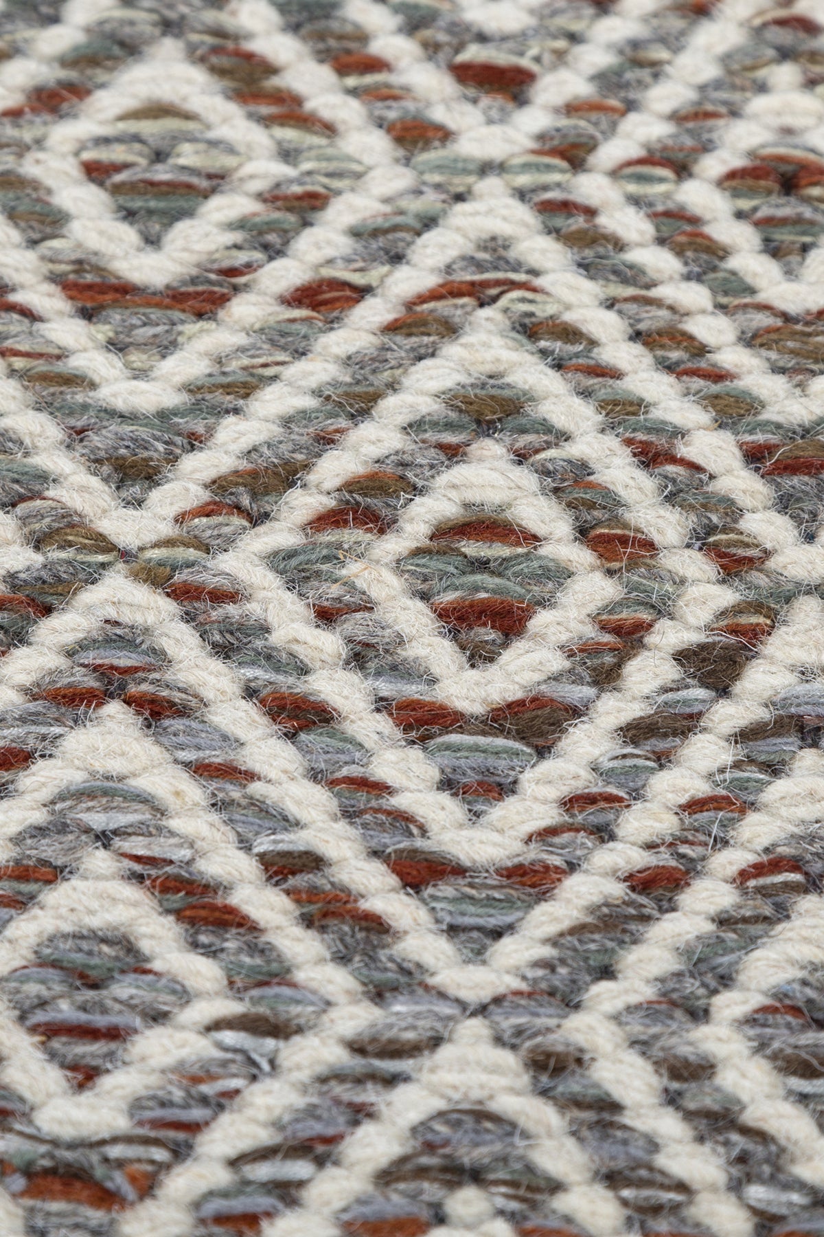 Jaipur Rugs Soft Diamond 6X9 Feet Rug| Merlot Red & Undyed White Hand Knotted Dhurrie Carpet For Living Room