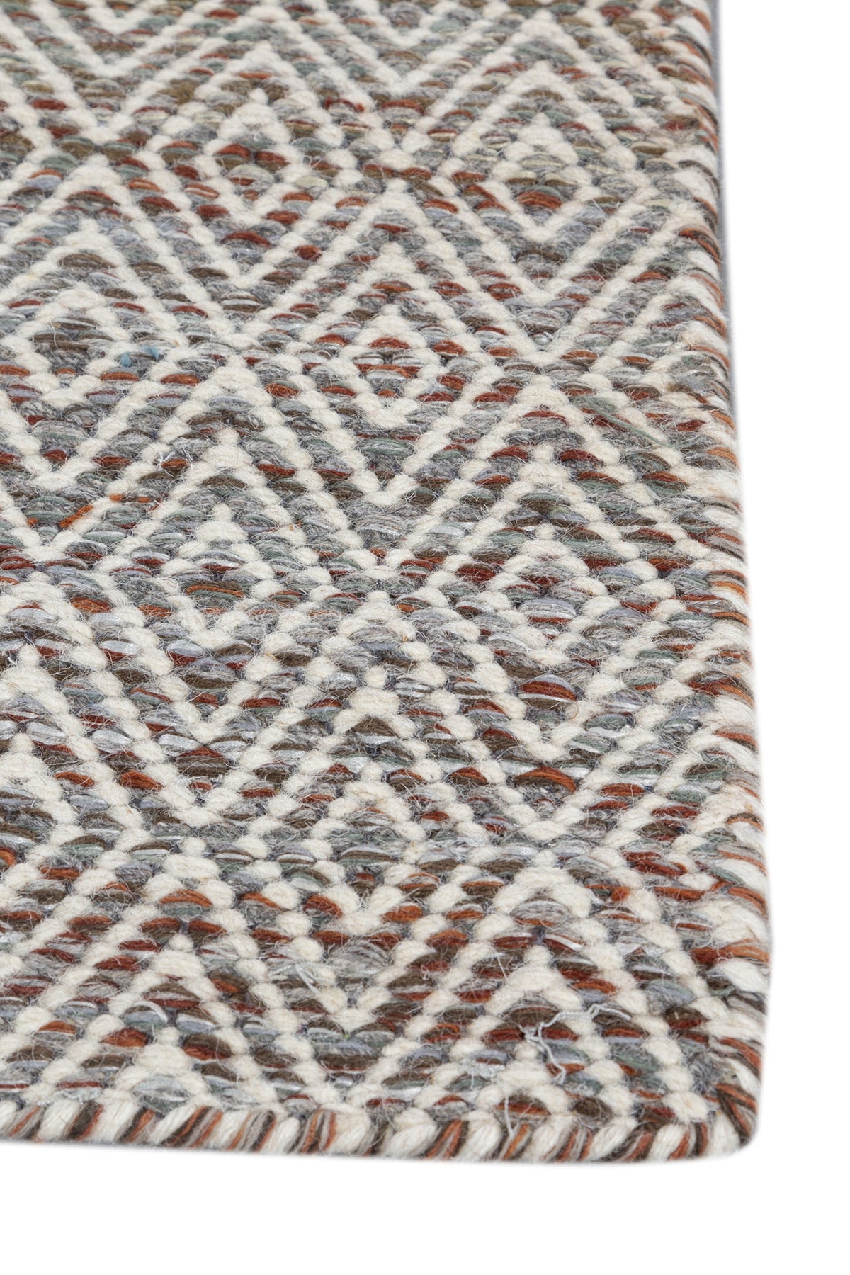 Jaipur Rugs Soft Diamond 6X9 Feet Rug| Merlot Red & Undyed White Hand Knotted Dhurrie Carpet For Living Room