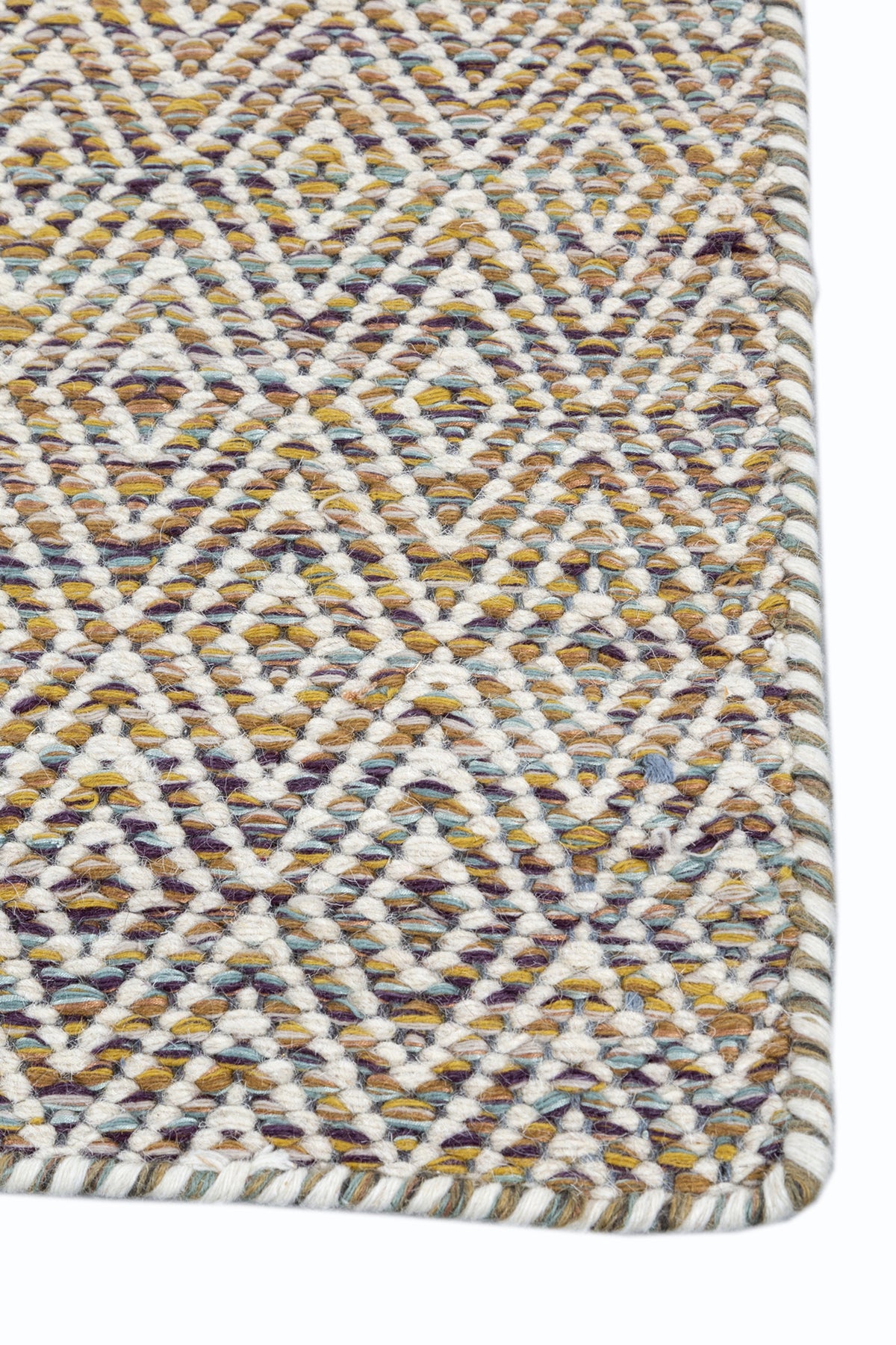 Jaipur Rugs Soft Diamond 6X9 Feet Rug| Continental Plum & Undyed White Hand Knotted Dhurrie Carpet For Living Room