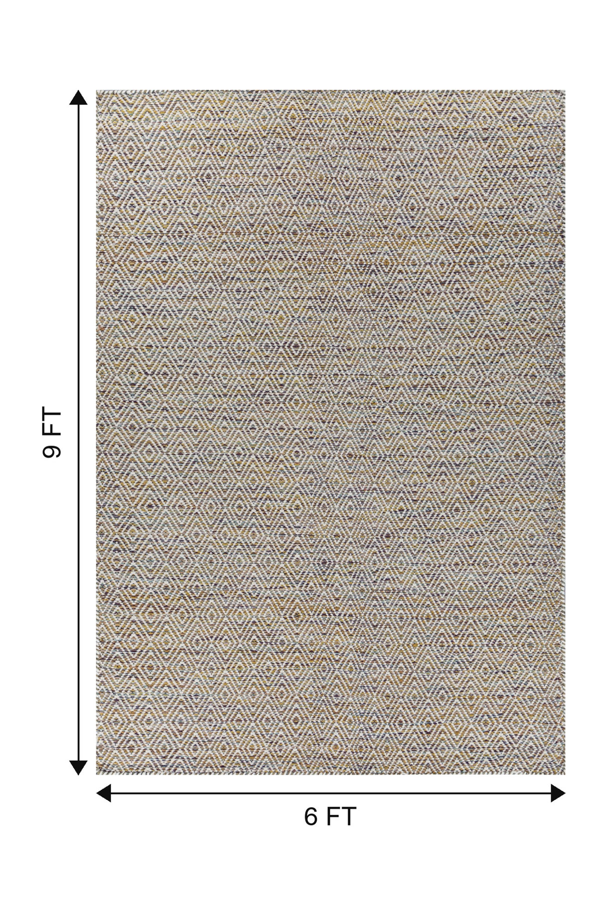 Jaipur Rugs Soft Diamond 6X9 Feet Rug| Continental Plum & Undyed White Hand Knotted Dhurrie Carpet For Living Room