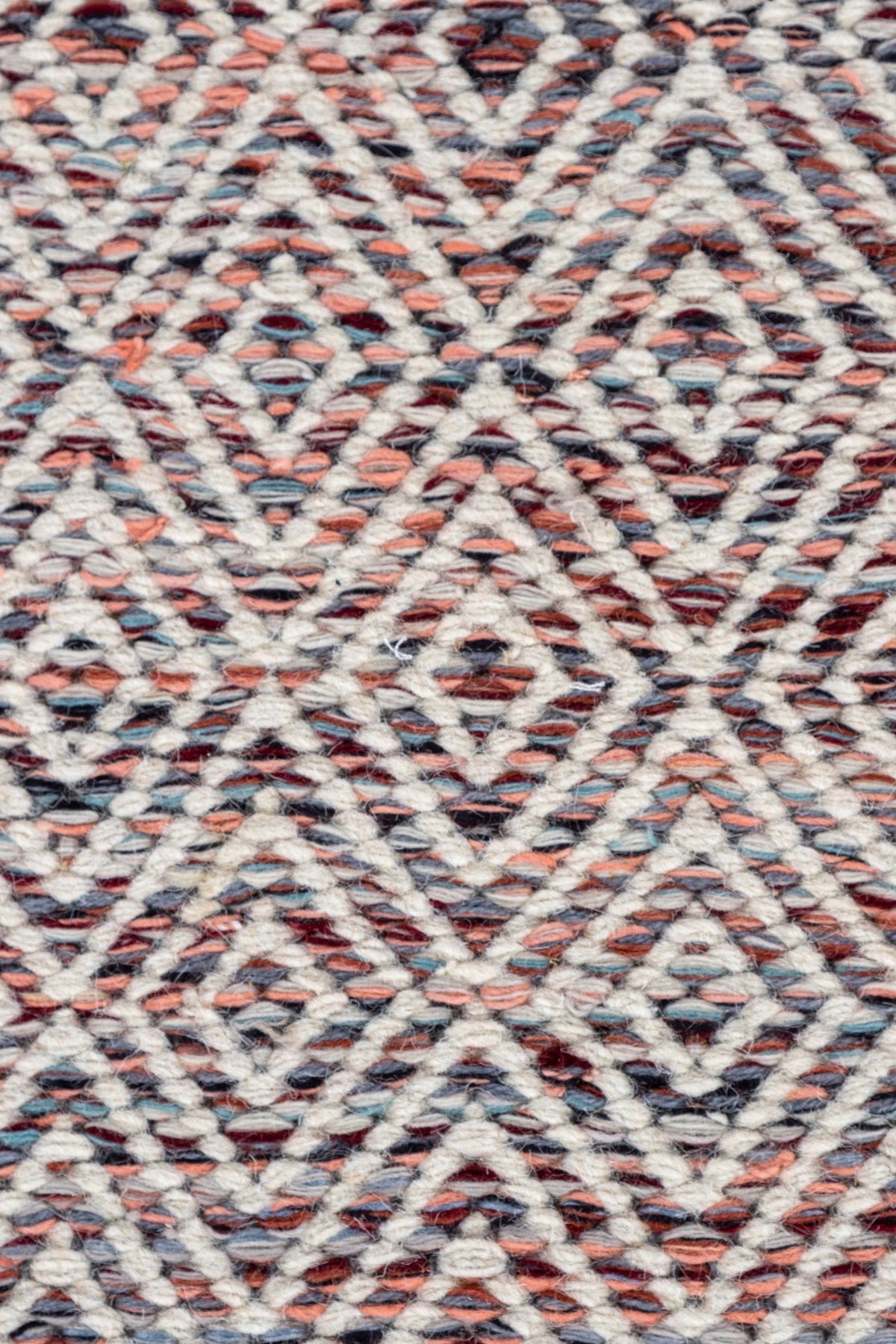 Jaipur Rugs Soft Diamond 6X9 Feet Rug| Tea Rose & Undyed White Hand Knotted Dhurrie Carpet For Living Room