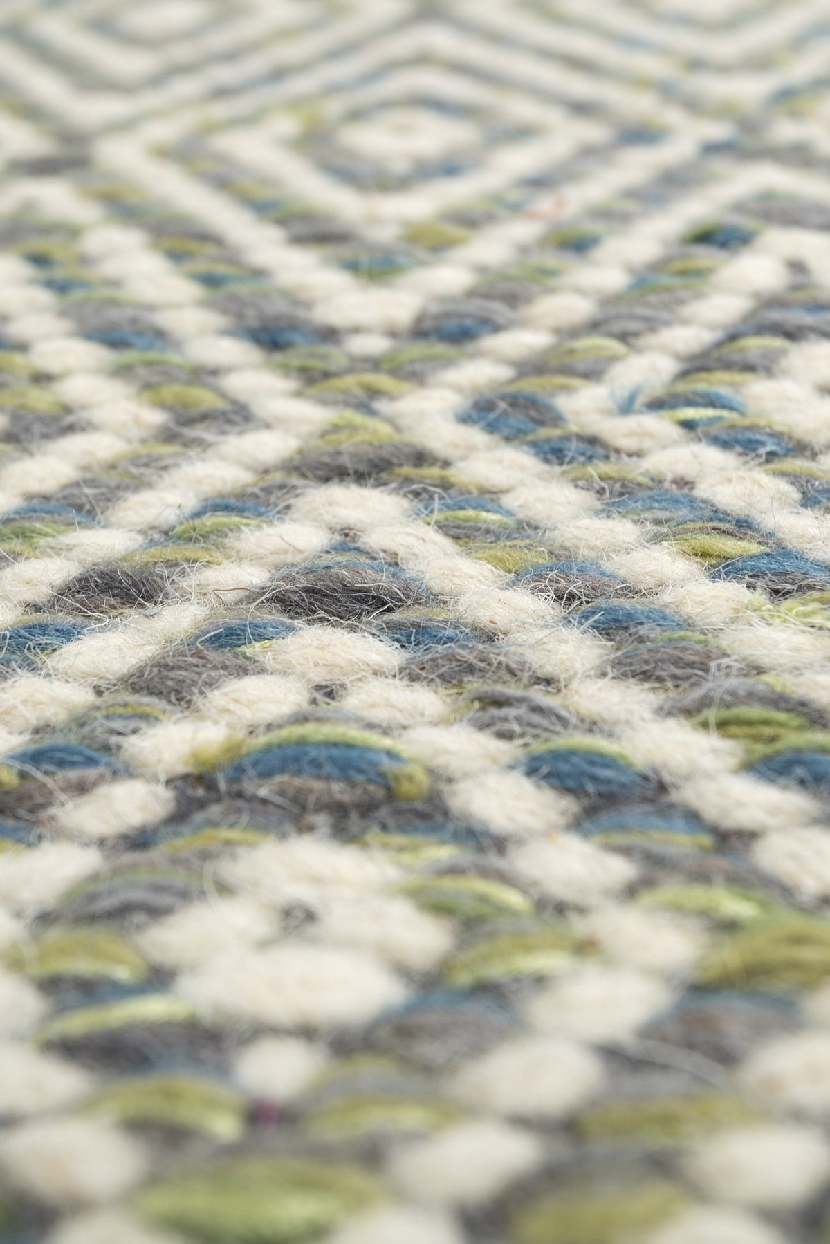Jaipur Rugs Soft Diamond 6X9 Feet Rug| Silica Grey & Snow White Hand Knotted Dhurrie Carpet For Living Room