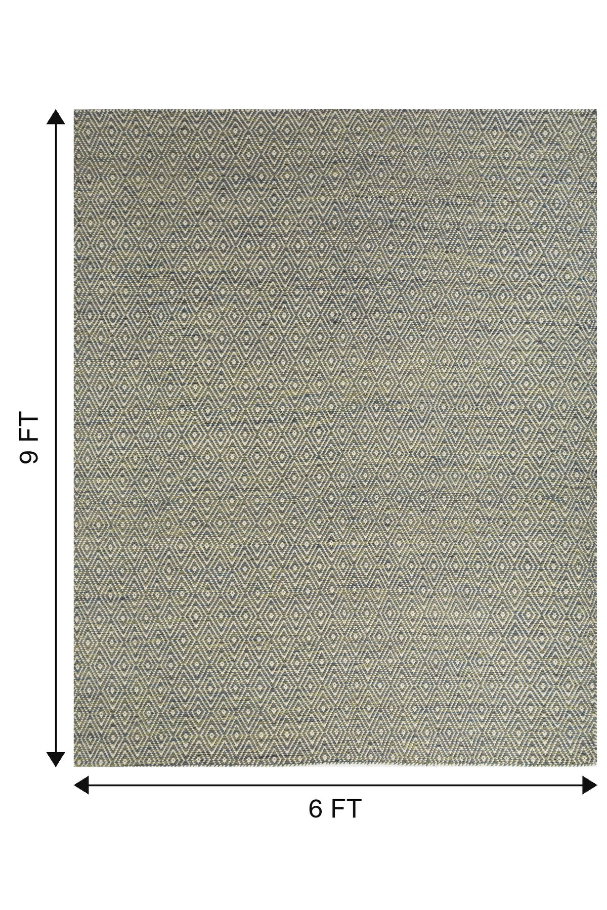 Jaipur Rugs Soft Diamond 6X9 Feet Rug| Silica Grey & Snow White Hand Knotted Dhurrie Carpet For Living Room
