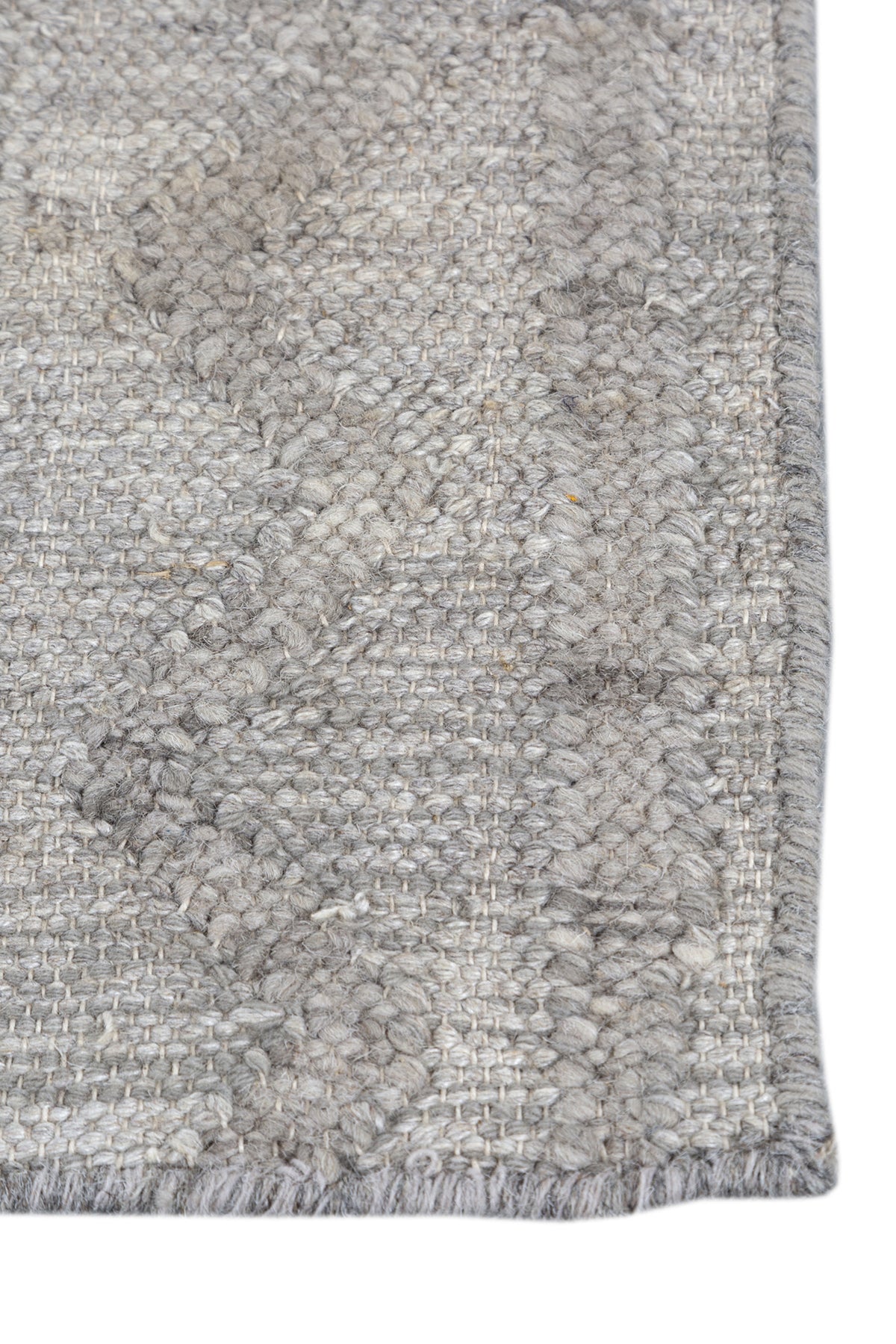 Jaipur Rugs Soft Textured Geomatric 5X8 Feet Rug| Classic Gray & Charcoal Slate Hand Knotted Dhurrie Carpet For Living Room