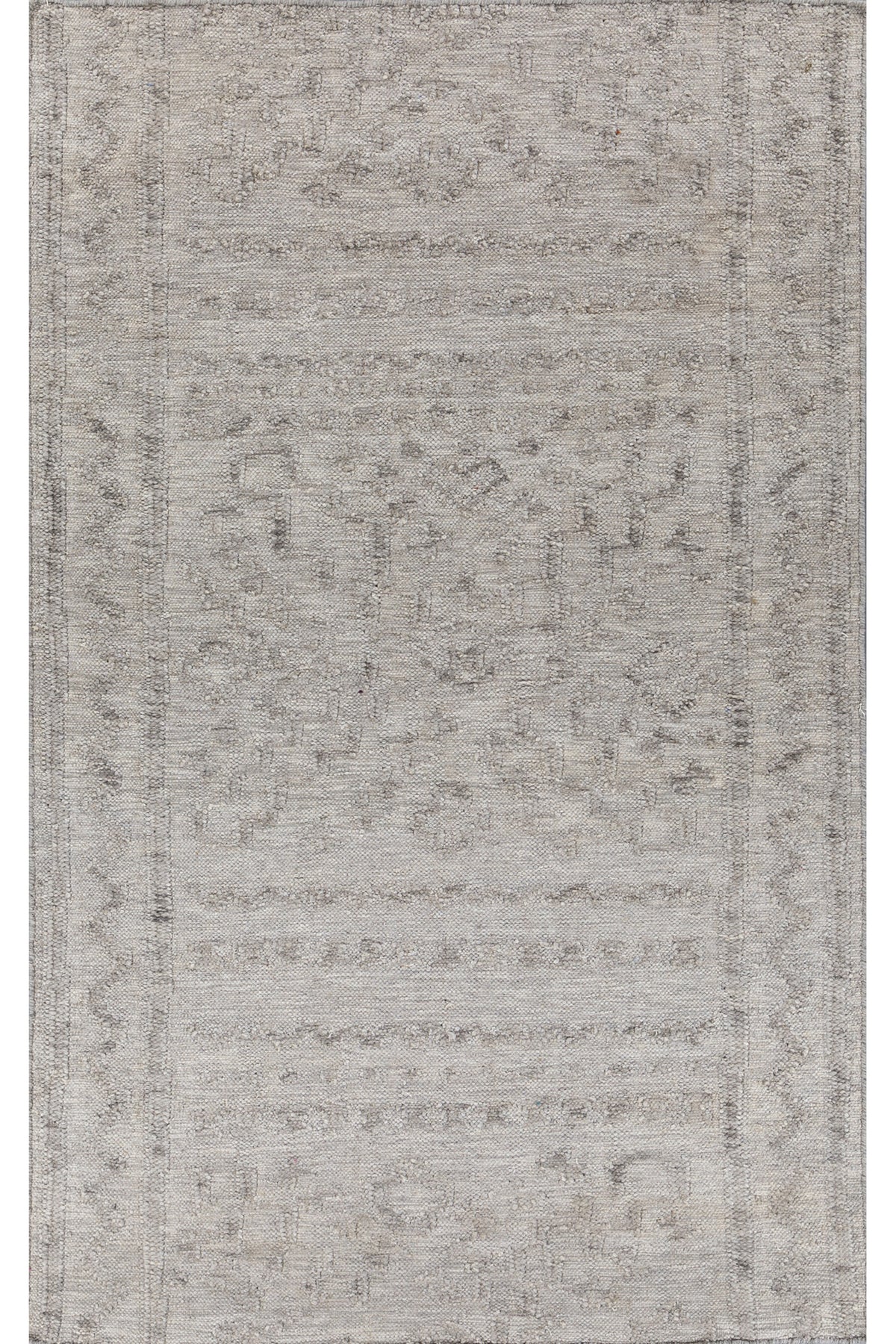 Jaipur Rugs Soft Textured Geomatric 5X8 Feet Rug| Classic Gray & Charcoal Slate Hand Knotted Dhurrie Carpet For Living Room
