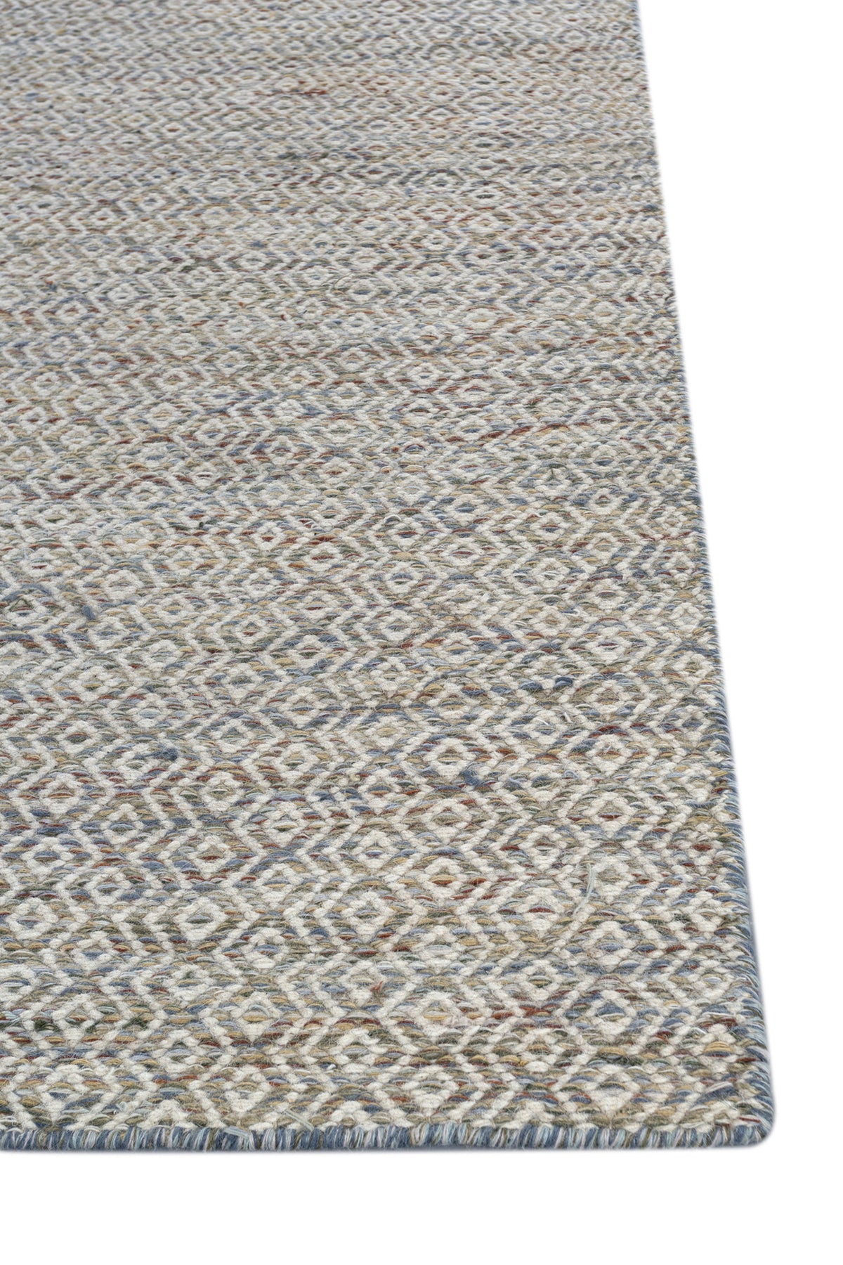 Jaipur Rugs Soft Diamond 6X9 Feet Rug| Milky Blue & Silver Ash Hand Knotted Dhurrie Carpet For Living Room