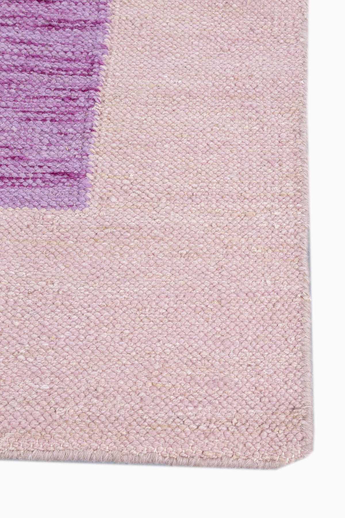 Jaipur Rugs Soft SOLID 6X9 Feet Rug| Burnished Lilac & Pink Tint Hand Knotted Dhurrie Carpet For Living Room