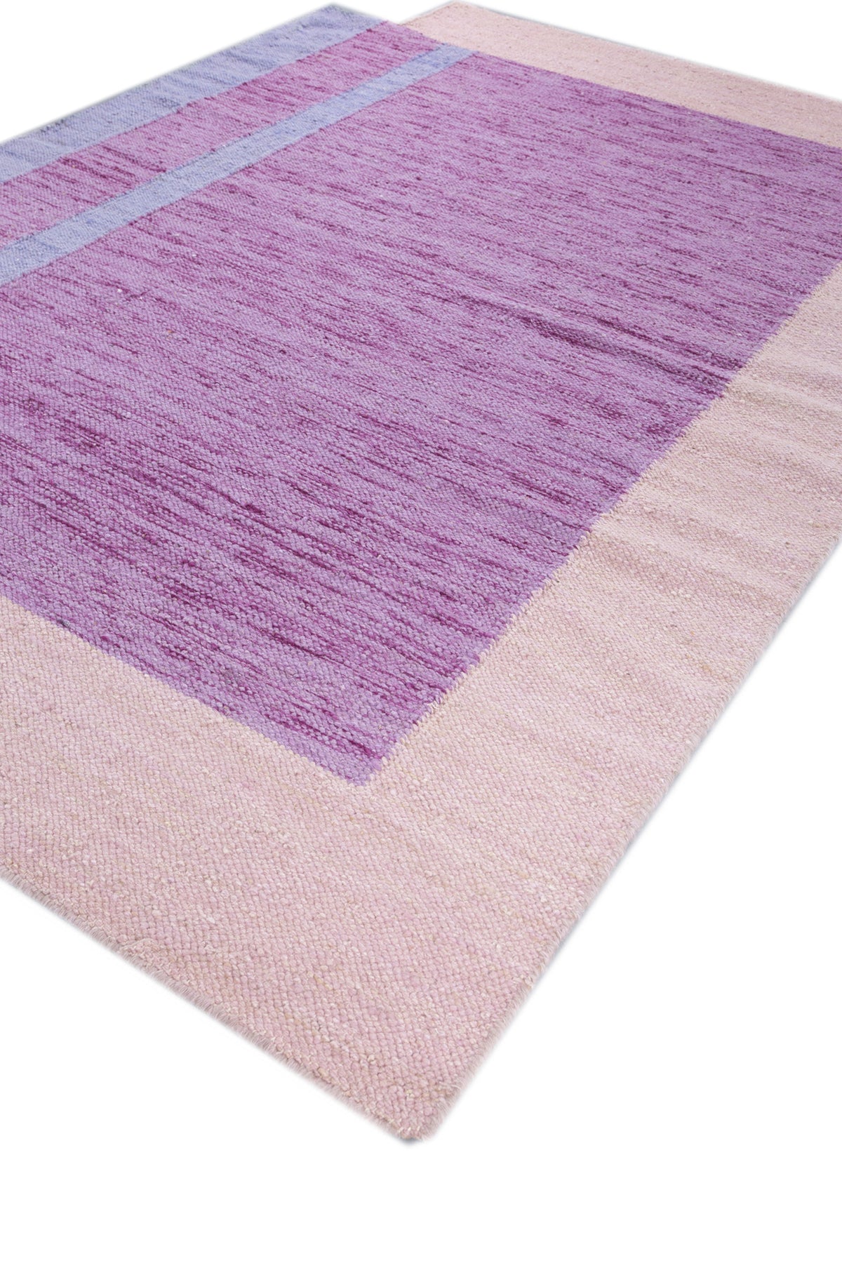 Jaipur Rugs Soft SOLID 6X9 Feet Rug| Burnished Lilac & Pink Tint Hand Knotted Dhurrie Carpet For Living Room