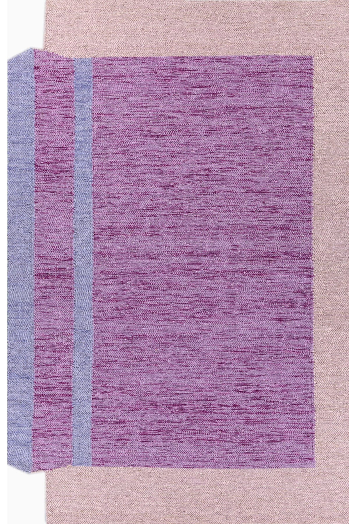 Jaipur Rugs Soft SOLID 6X9 Feet Rug| Burnished Lilac & Pink Tint Hand Knotted Dhurrie Carpet For Living Room
