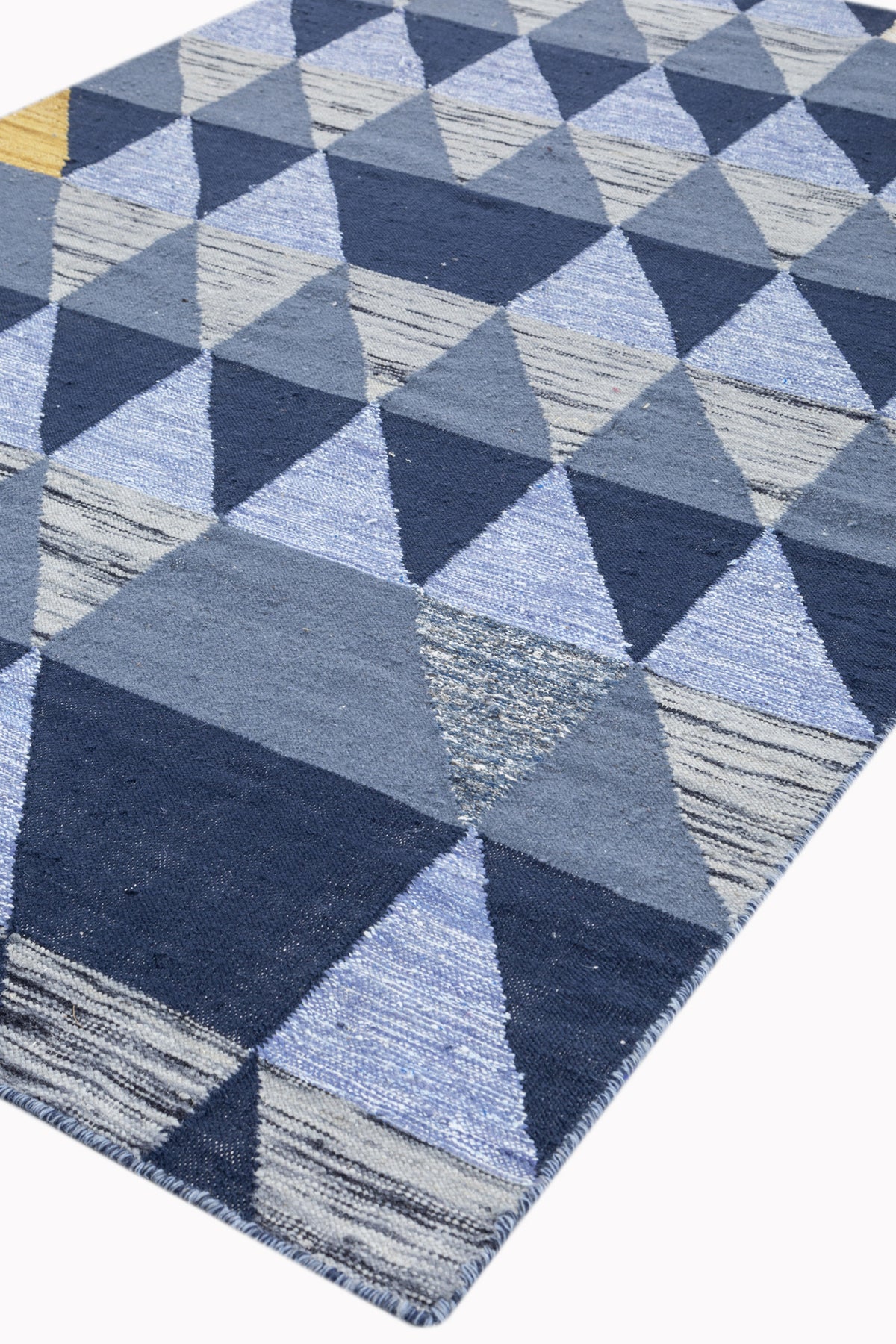 Jaipur Rugs Soft Ikat 5X8 Feet Rug| Smoke Blue & Medieval Blue Hand Knotted Dhurrie Carpet For Living Room