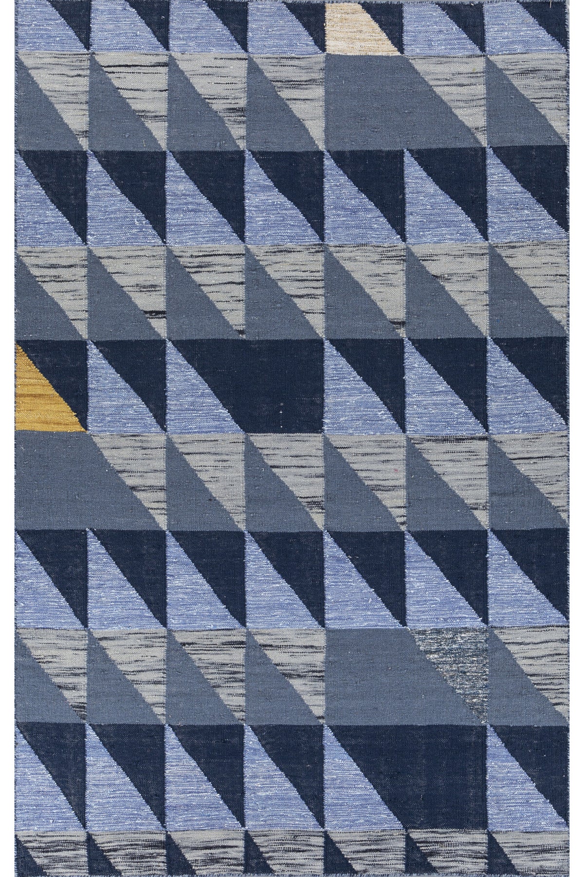 Jaipur Rugs Soft Ikat 5X8 Feet Rug| Smoke Blue & Medieval Blue Hand Knotted Dhurrie Carpet For Living Room