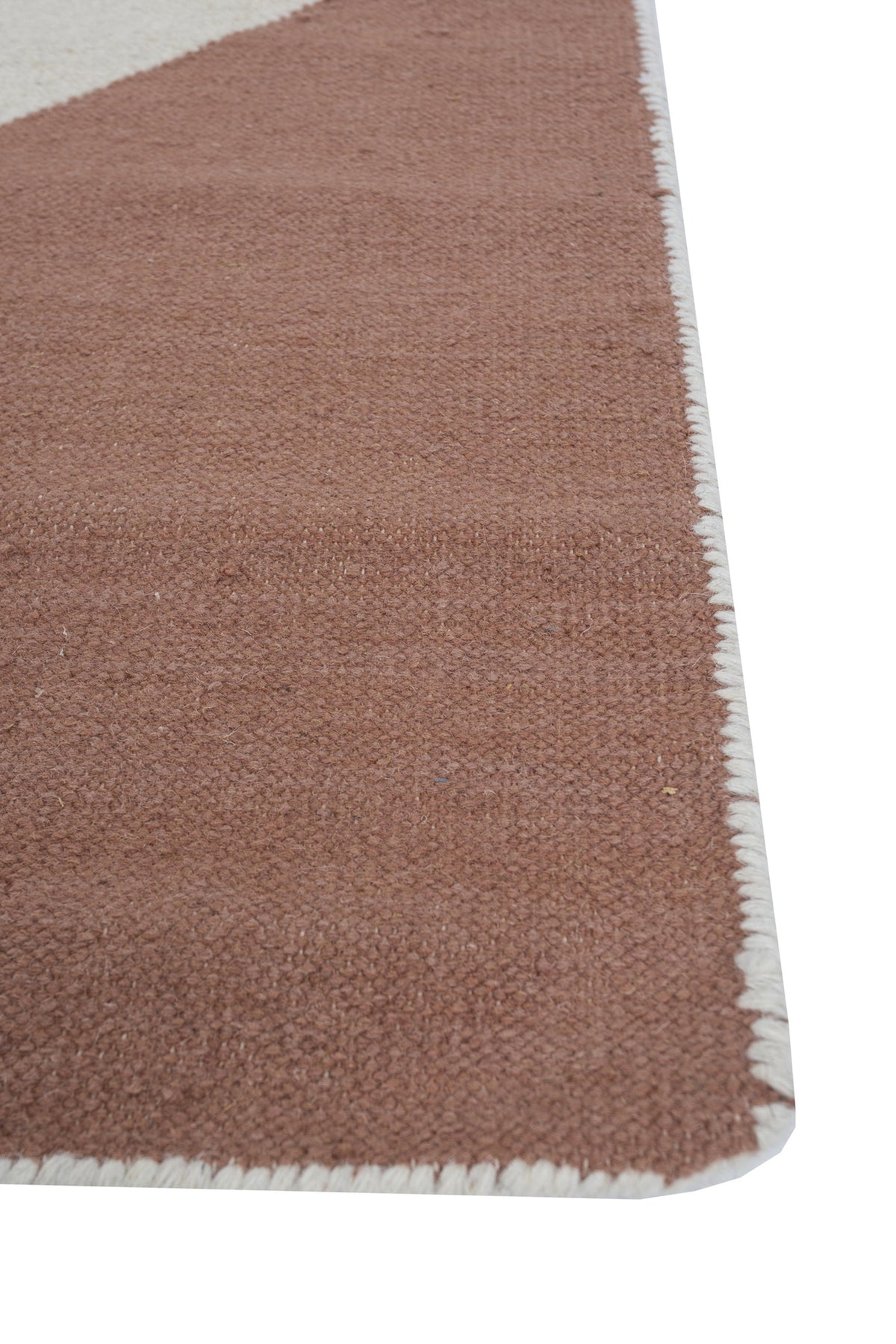 Jaipur Rugs Soft Geomatric 5X8 Feet Rug| Undyed White & Medium Gray Hand Knotted Dhurrie Carpet For Living Room