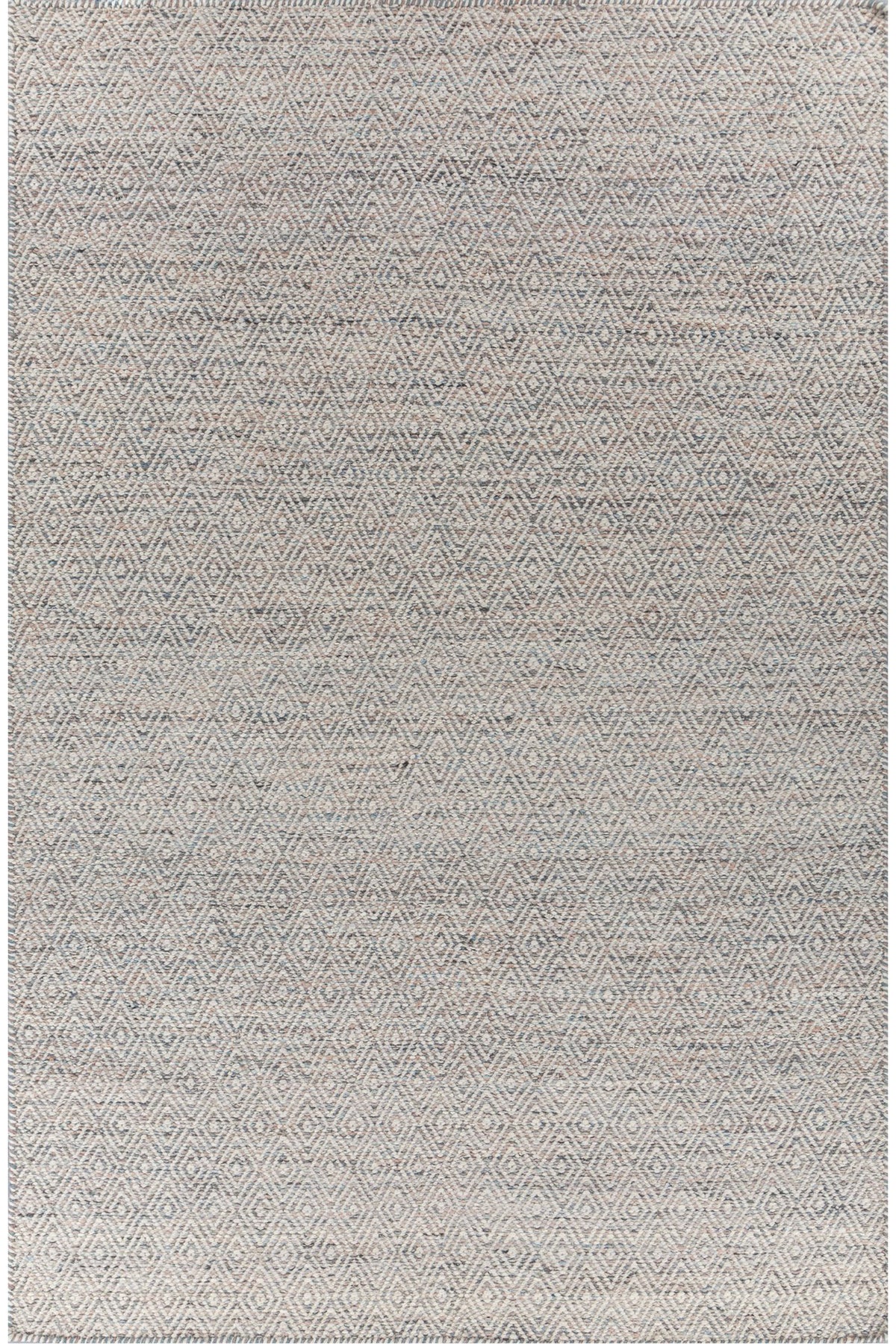 Jaipur Rugs Soft Diamond 5X8 Feet Rug| Light Coral & Undyed White Hand Knotted Dhurrie Carpet For Living Room