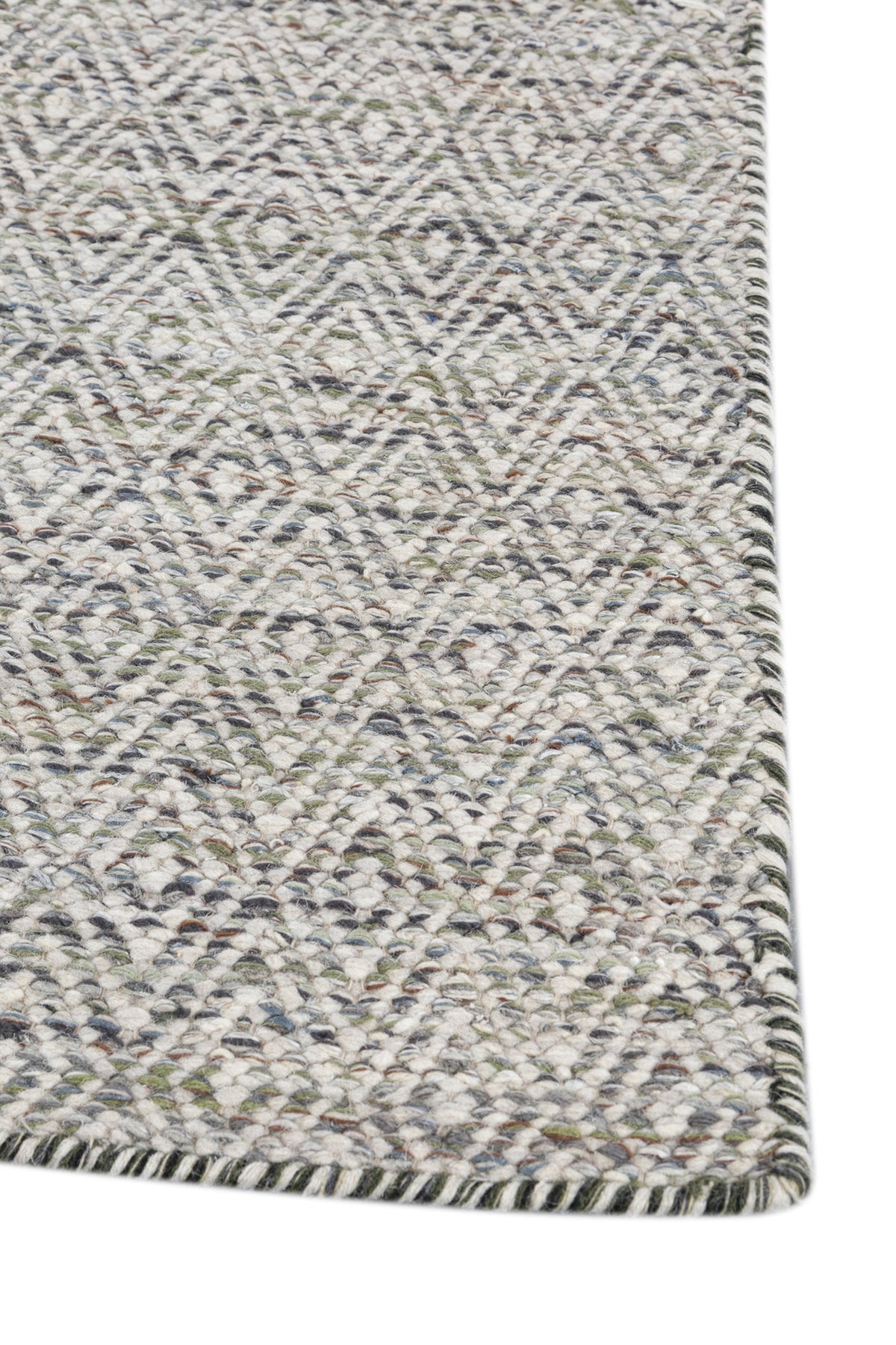 Jaipur Rugs Soft Diamond 6X9 Feet Rug| Slate Gray & Silver Ash Hand Knotted Dhurrie Carpet For Living Room