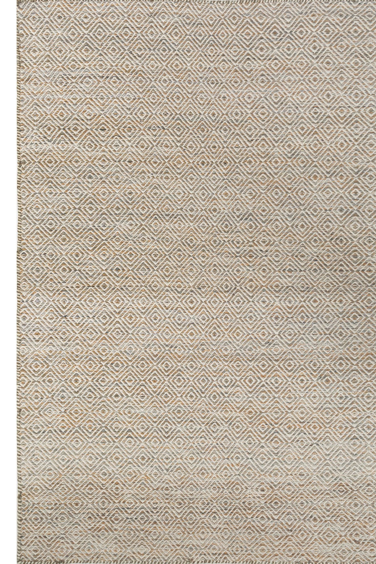 Jaipur Rugs Soft Diamond 6X9 Feet Rug| Ginger Brown & Silver Ash Hand Knotted Dhurrie Carpet For Living Room