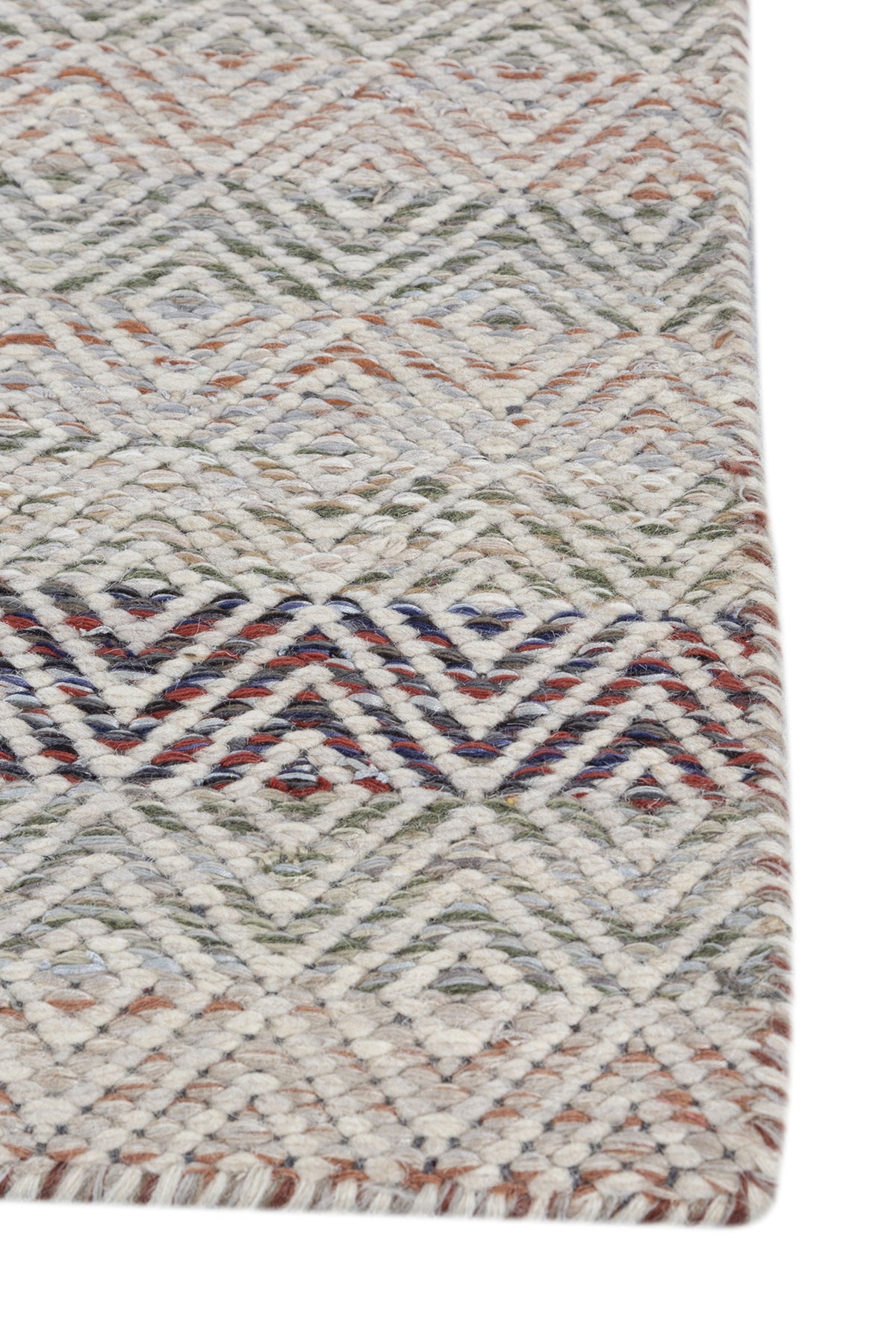 Jaipur Rugs Soft Diamond 6X9 Feet Rug| Deep Navy & Silver Ash Hand Knotted Dhurrie Carpet For Living Room
