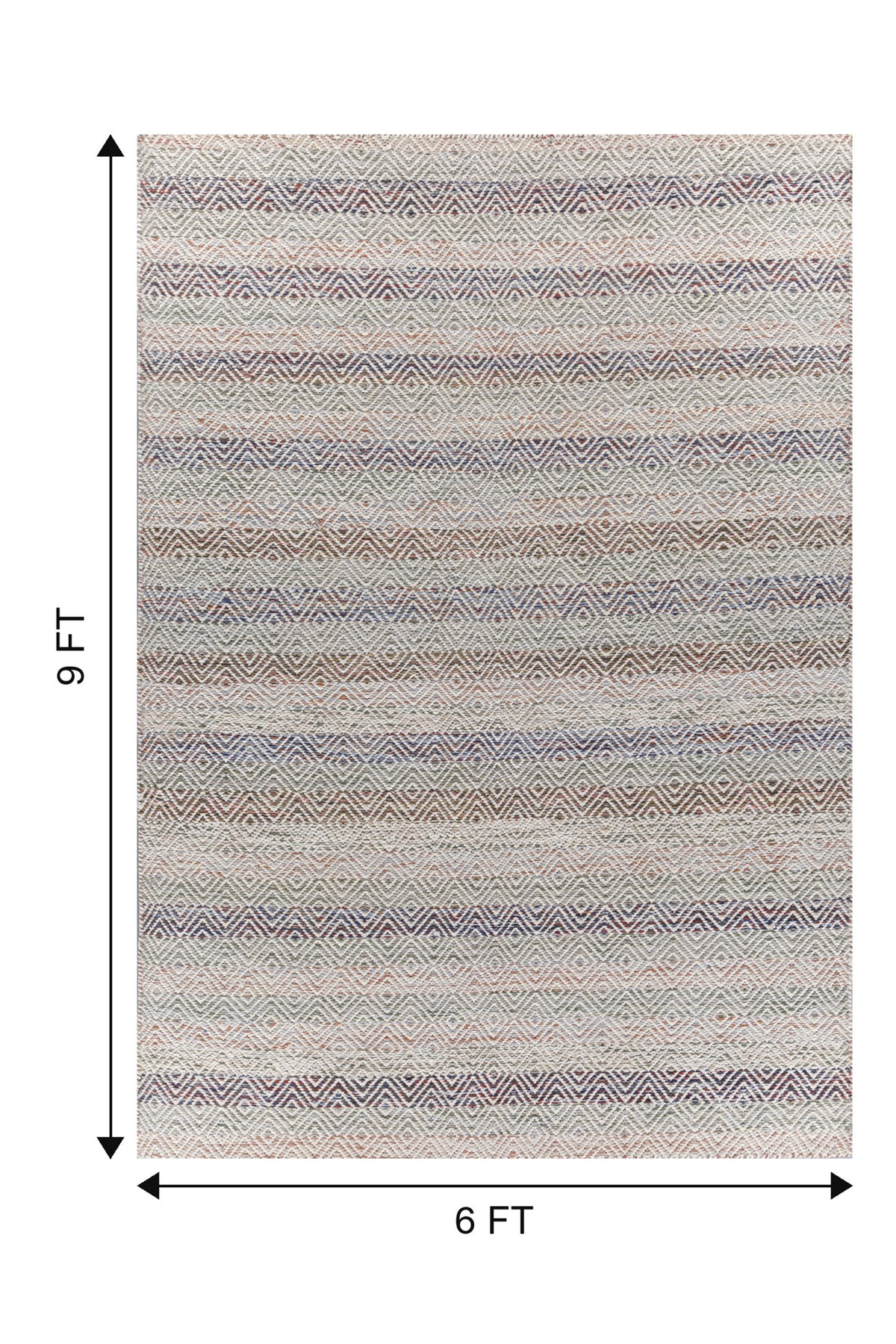 Jaipur Rugs Soft Diamond 6X9 Feet Rug| Deep Navy & Silver Ash Hand Knotted Dhurrie Carpet For Living Room