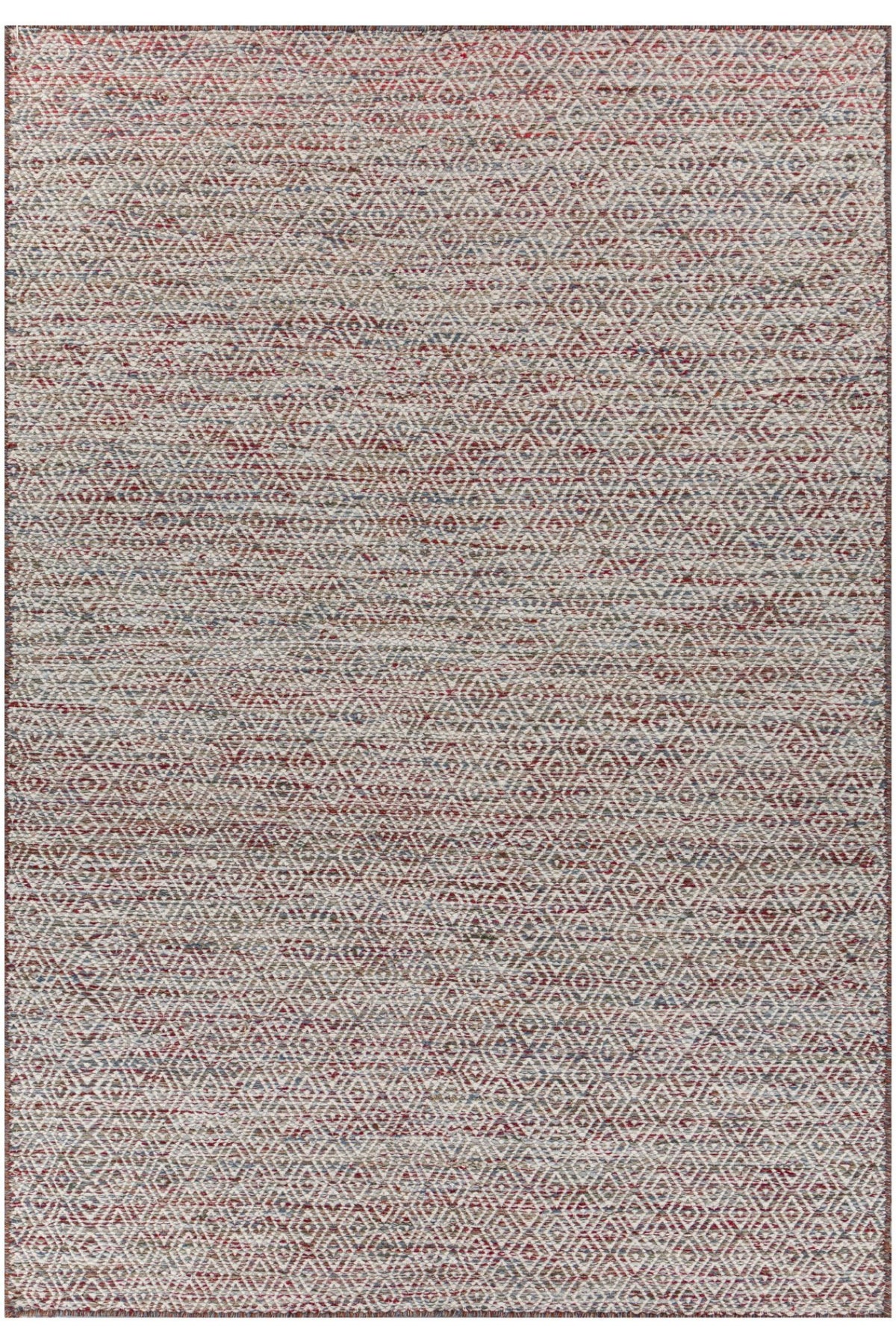 Jaipur Rugs Soft Diamond 6X9 Feet Rug| Velvet Red & Undyed White Hand Knotted Dhurrie Carpet For Living Room