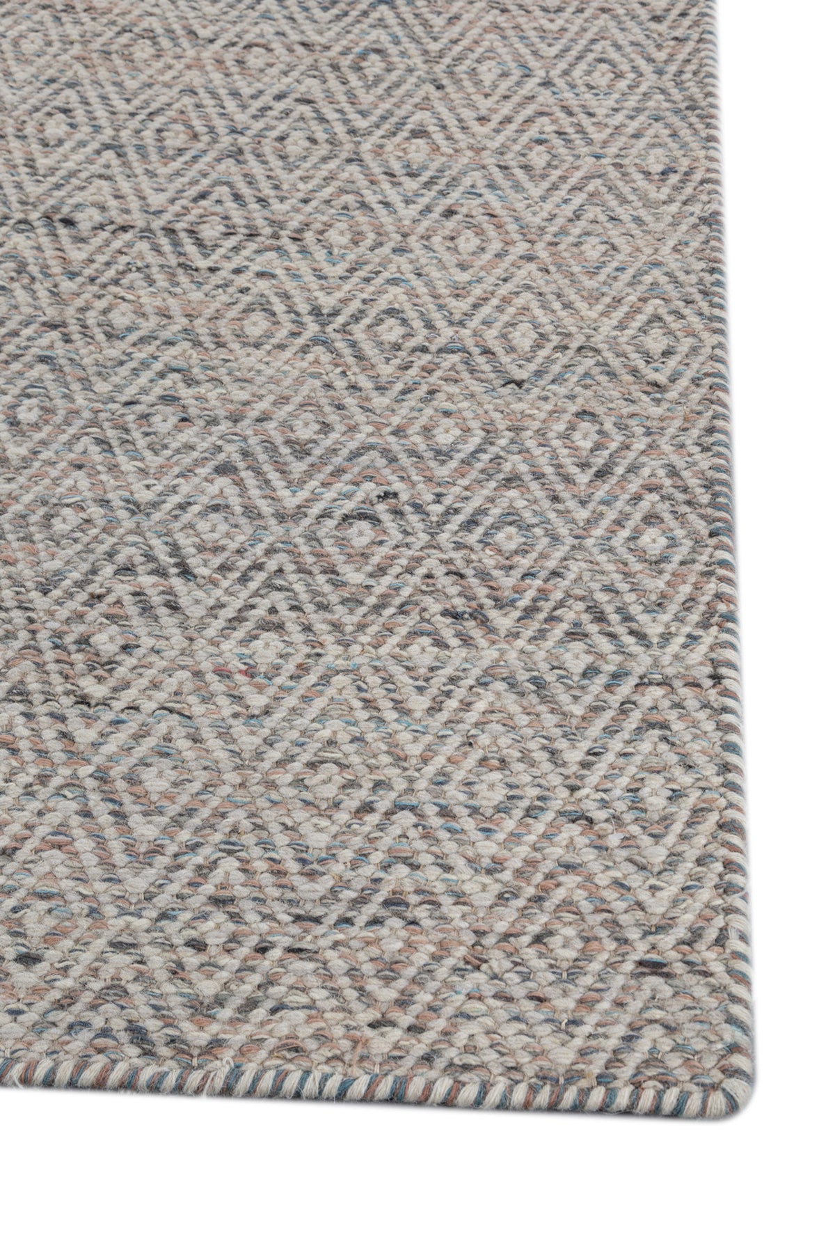 Jaipur Rugs Soft Diamond 6X9 Feet Rug| Light Coral & Undyed White Hand Knotted Dhurrie Carpet For Living Room