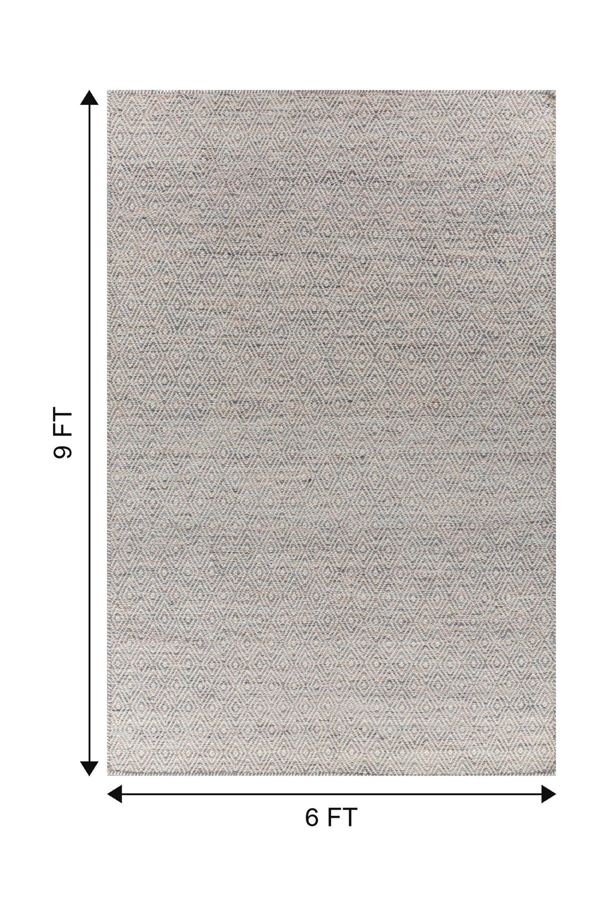 Jaipur Rugs Soft Diamond 6X9 Feet Rug| Light Coral & Undyed White Hand Knotted Dhurrie Carpet For Living Room