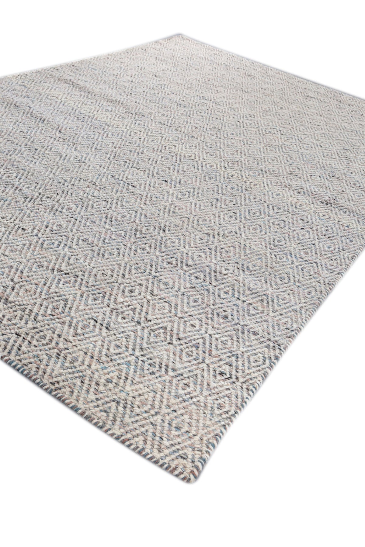 Jaipur Rugs Soft Diamond 6X9 Feet Rug| Lotus & Silver Ash Hand Knotted Dhurrie Carpet For Living Room