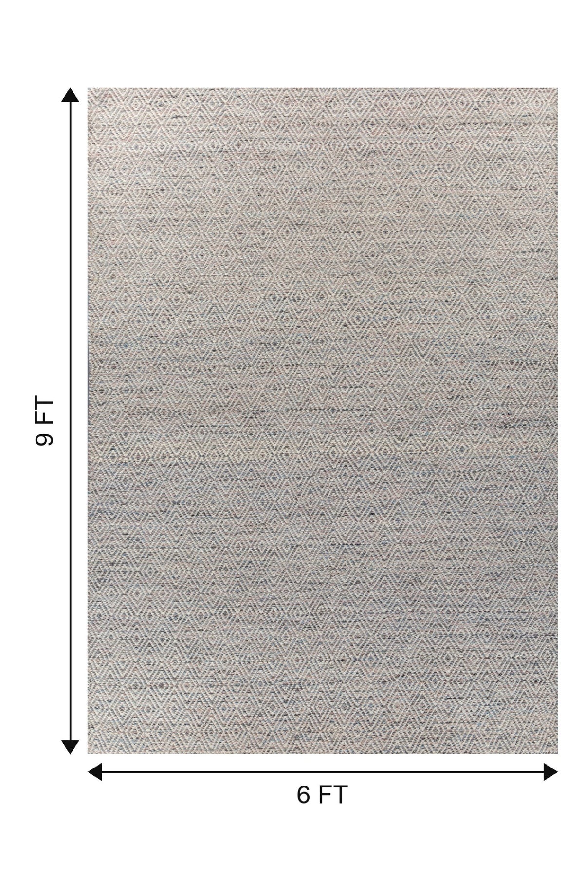 Jaipur Rugs Soft Diamond 6X9 Feet Rug| Lotus & Silver Ash Hand Knotted Dhurrie Carpet For Living Room