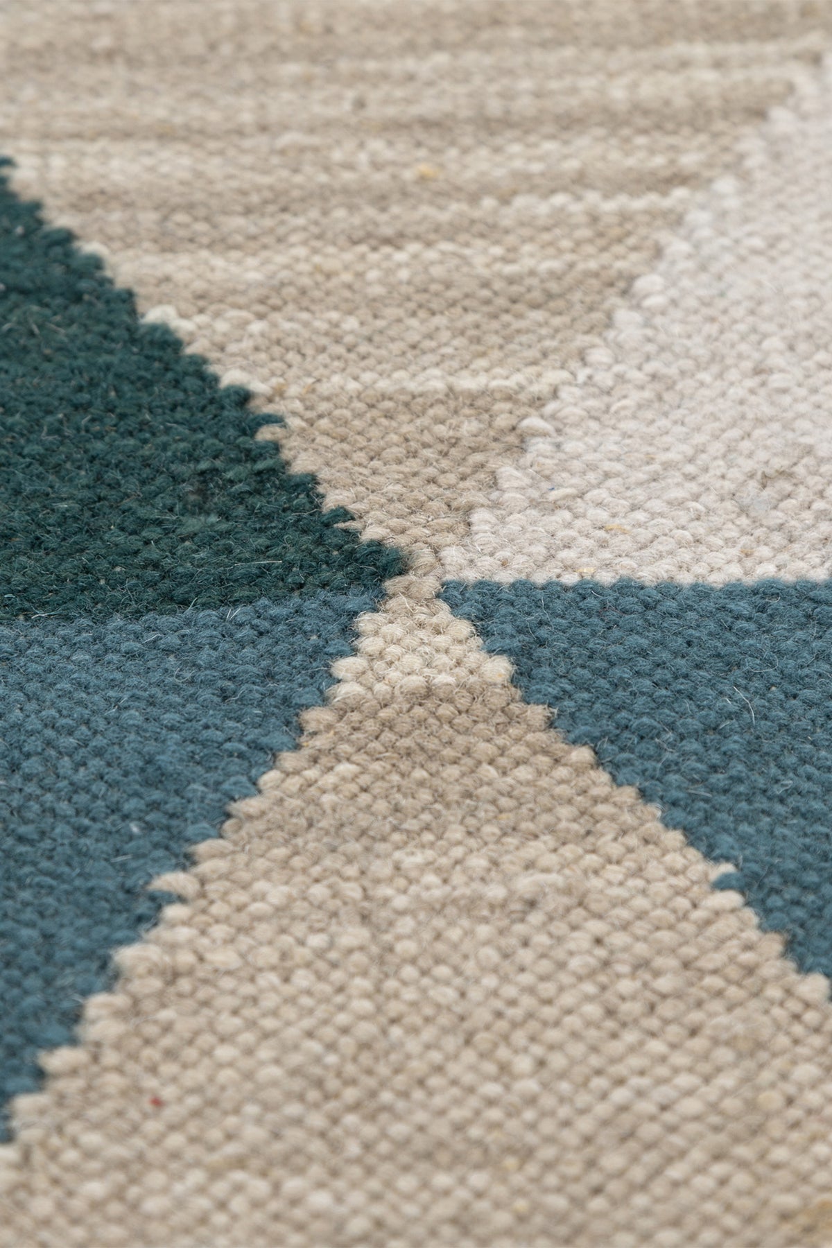 Jaipur Rugs Soft Isomatric Cube 5X8 Feet Rug| Soft Beige & Capri Hand Knotted Dhurrie Carpet For Living Room