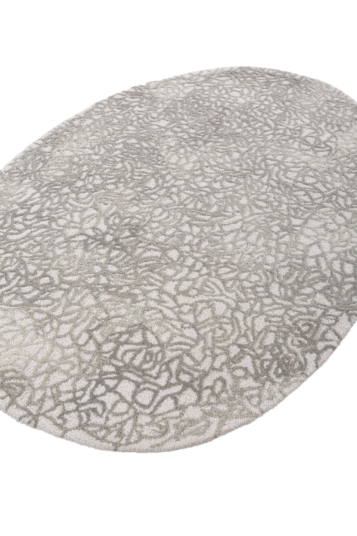 Jaipur Rugs Soft Textured 4X6 Feet Rug| White & Natural Gray Hand Tufted Rug Carpet For Living Room