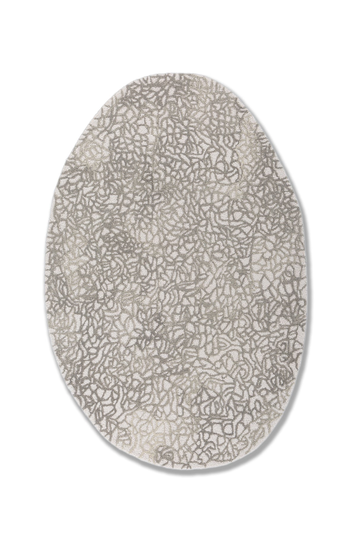 Jaipur Rugs Soft Textured 4X6 Feet Rug| White & Natural Gray Hand Tufted Rug Carpet For Living Room