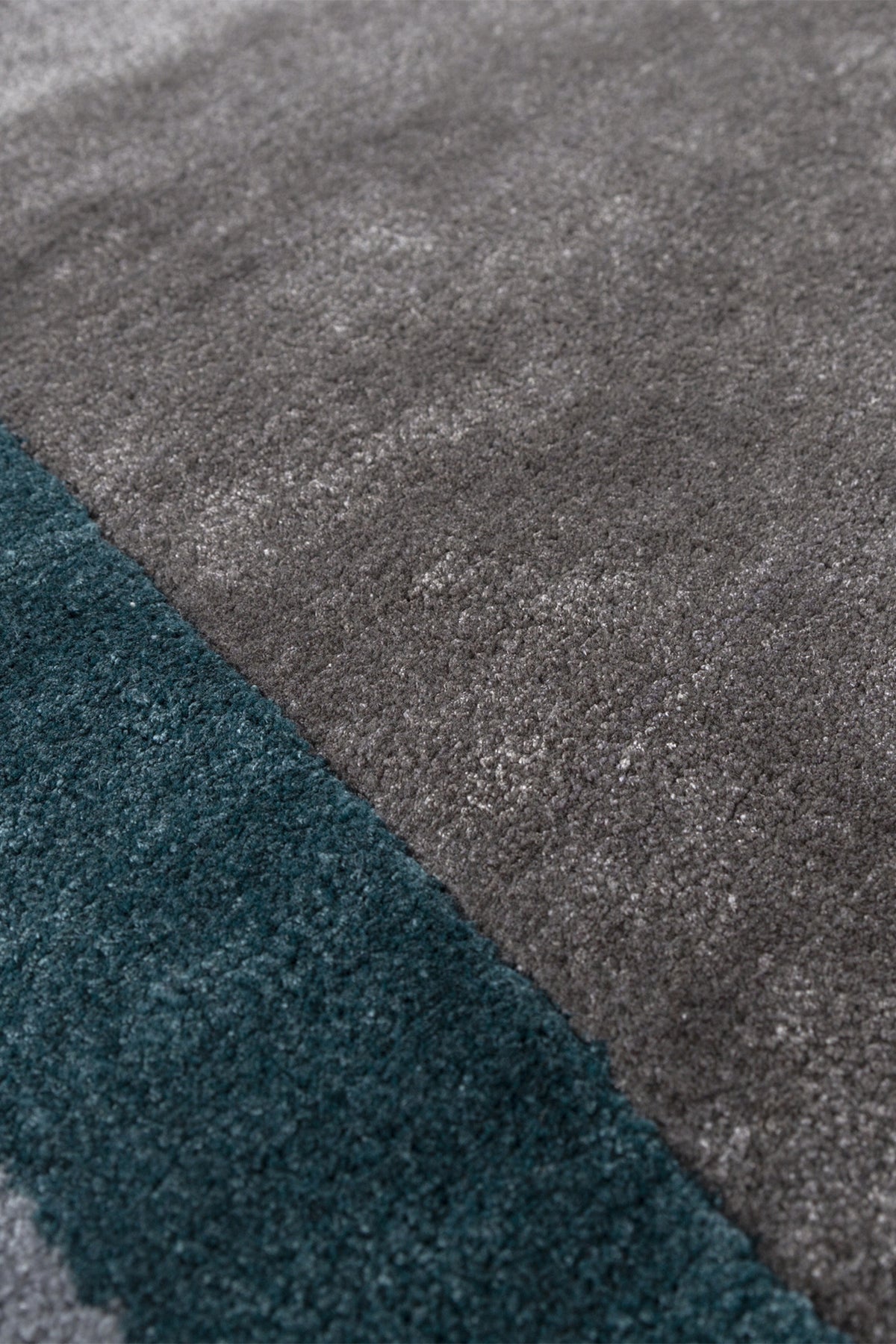 Jaipur Rugs Soft Abstract 4X3'8 Feet Rug| Charcoal Slate & Pearl Blue Hand Tufted Rug Carpet For Living Room