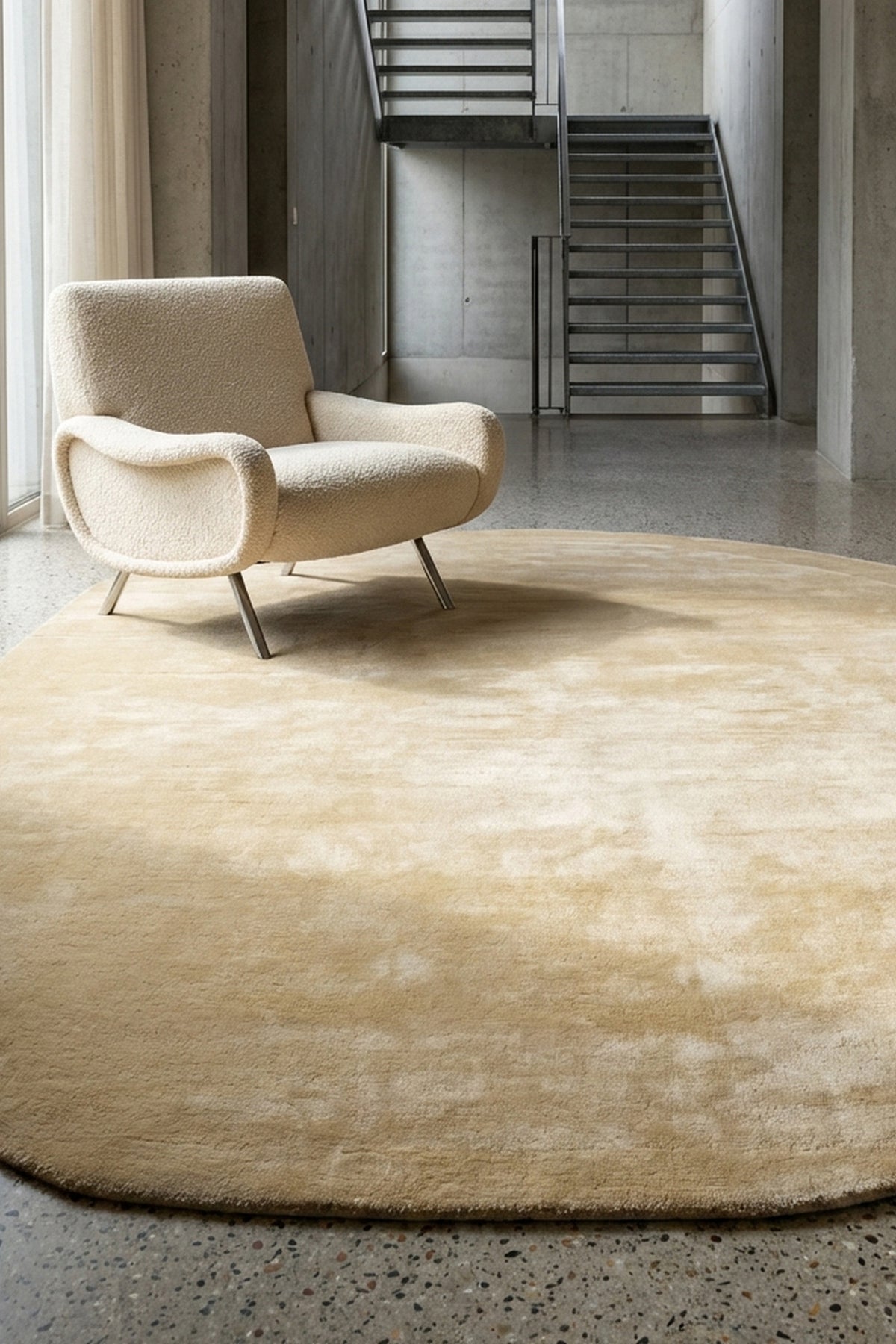 Jaipur Rugs Soft Geometric 6X9 Feet Rug| Peach & Cloud White Hand Knotted Dhurrie Carpet For Living Room