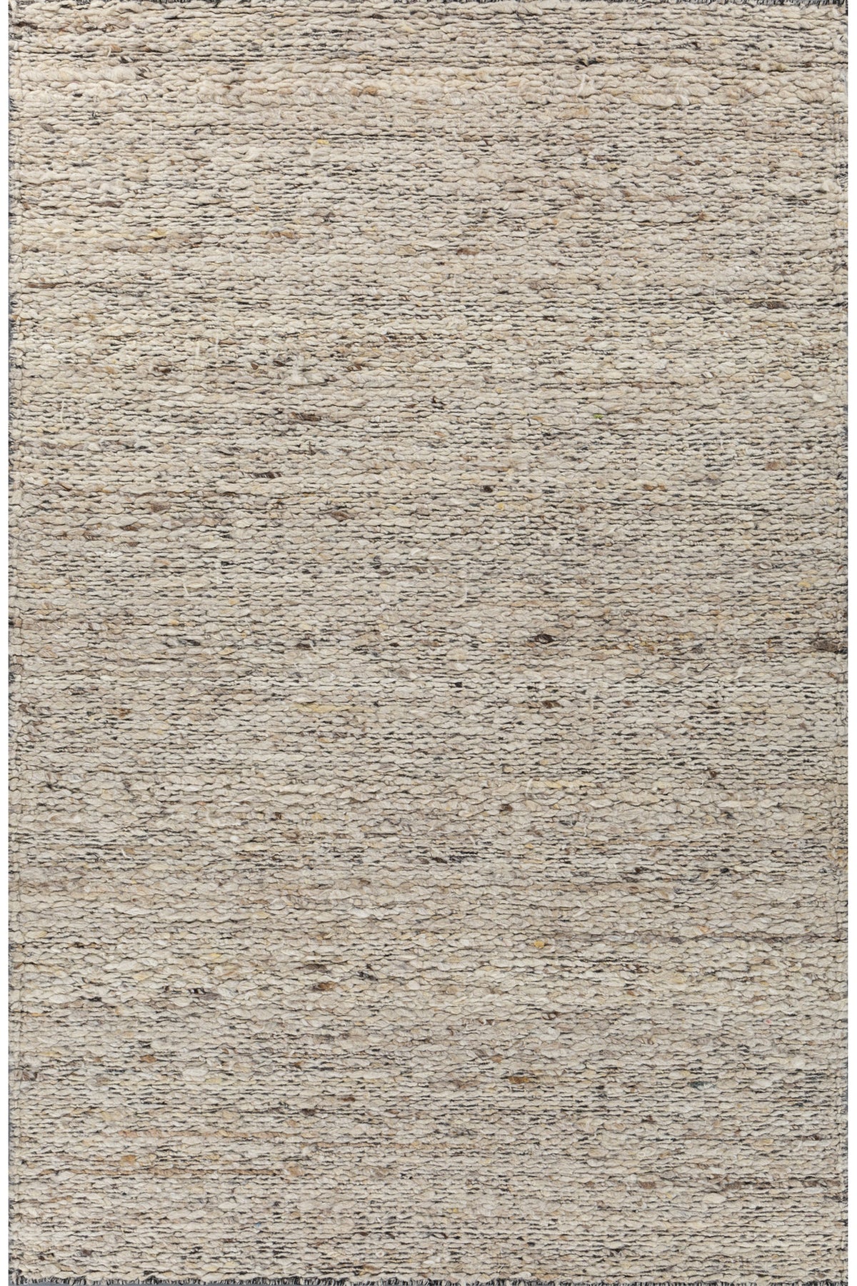 Jaipur Rugs Soft Textured 5X8 Feet Rug| Dark Frost Gray & Natural Cream Hand Knotted Dhurrie Carpet For Living Room