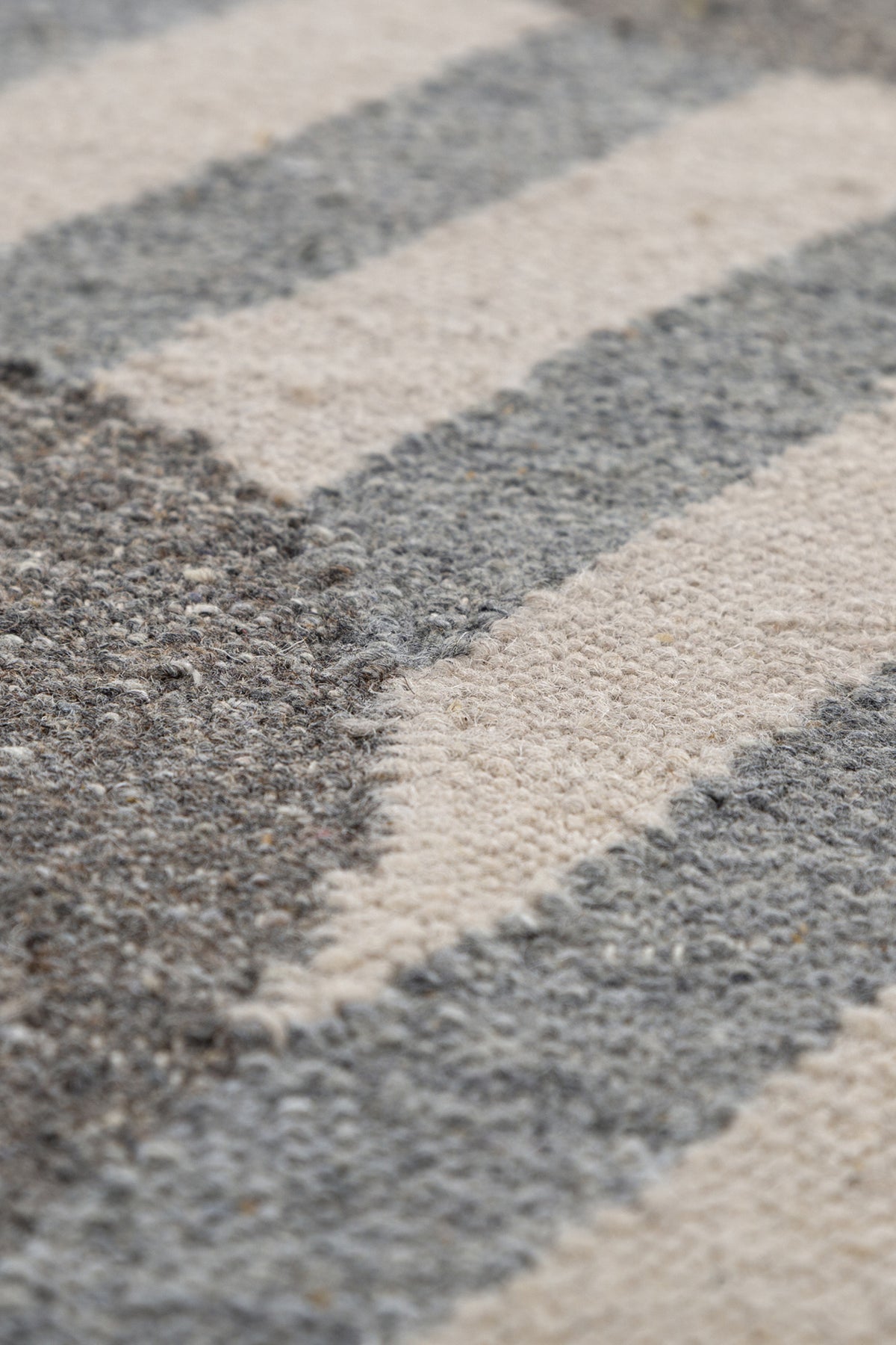 Jaipur Rugs Soft Modern Geomatric 5X8 Feet Rug| Antique White & Steel Wool Hand Knotted Dhurrie Carpet For Living Room