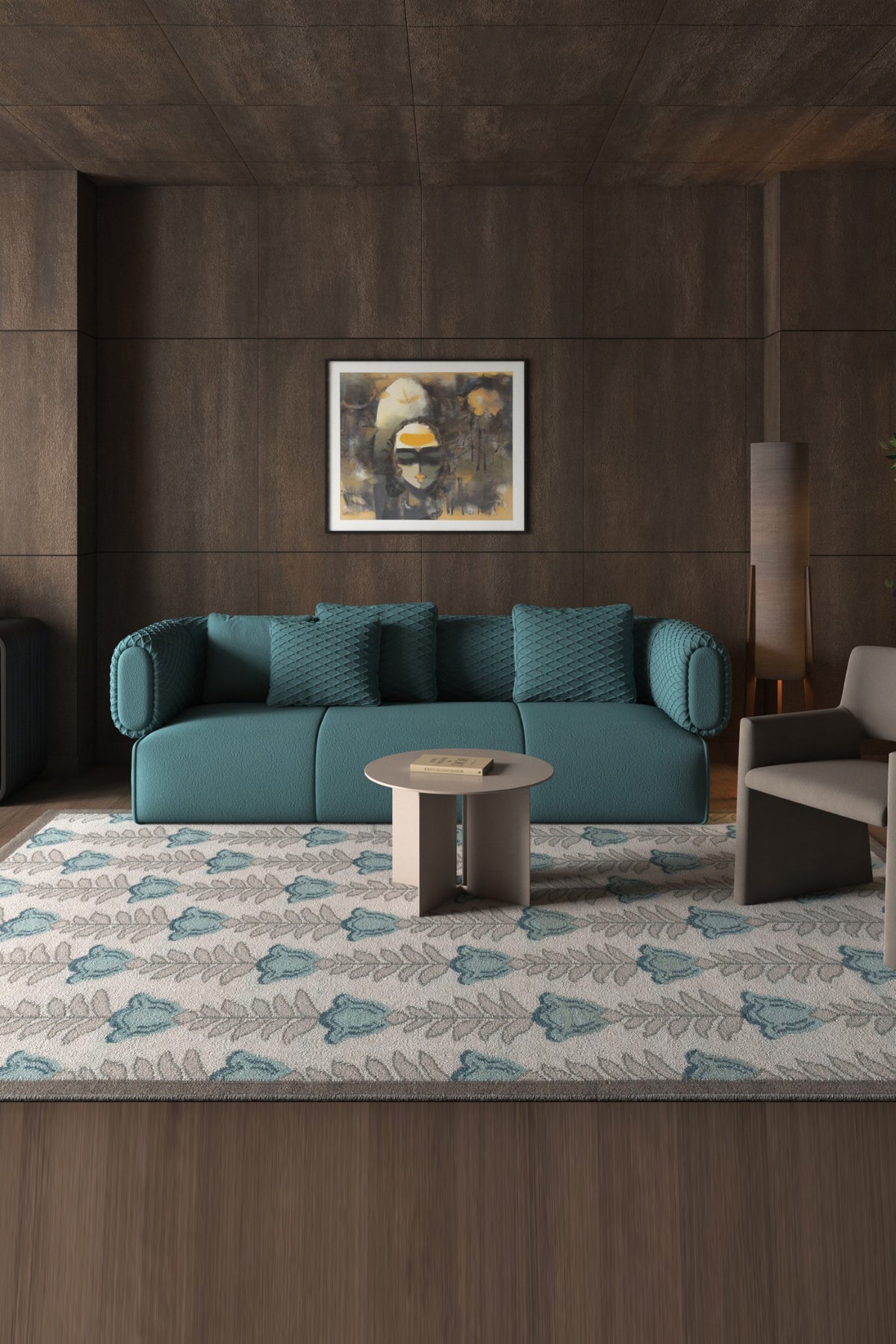 Jaipur Rugs Soft Ethnic Floral 5X8 Feet Rug| Light Silver & Classic Gray Hand Knotted Dhurrie Carpet For Living Room