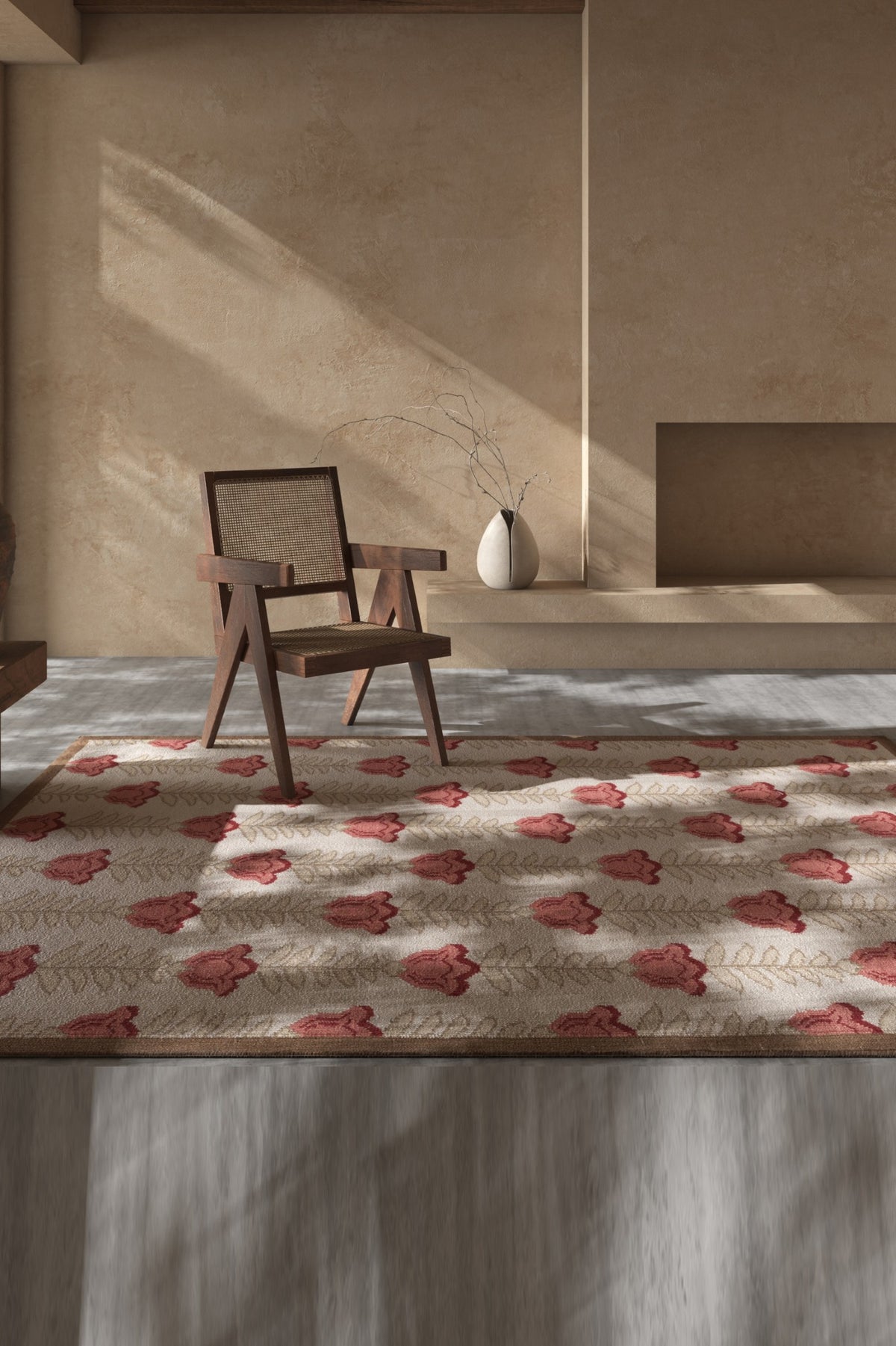 Jaipur Rugs Soft Ethnic Floral 5X8 Feet Rug| Ivory & Golden Mist Hand Knotted Dhurrie Carpet For Living Room