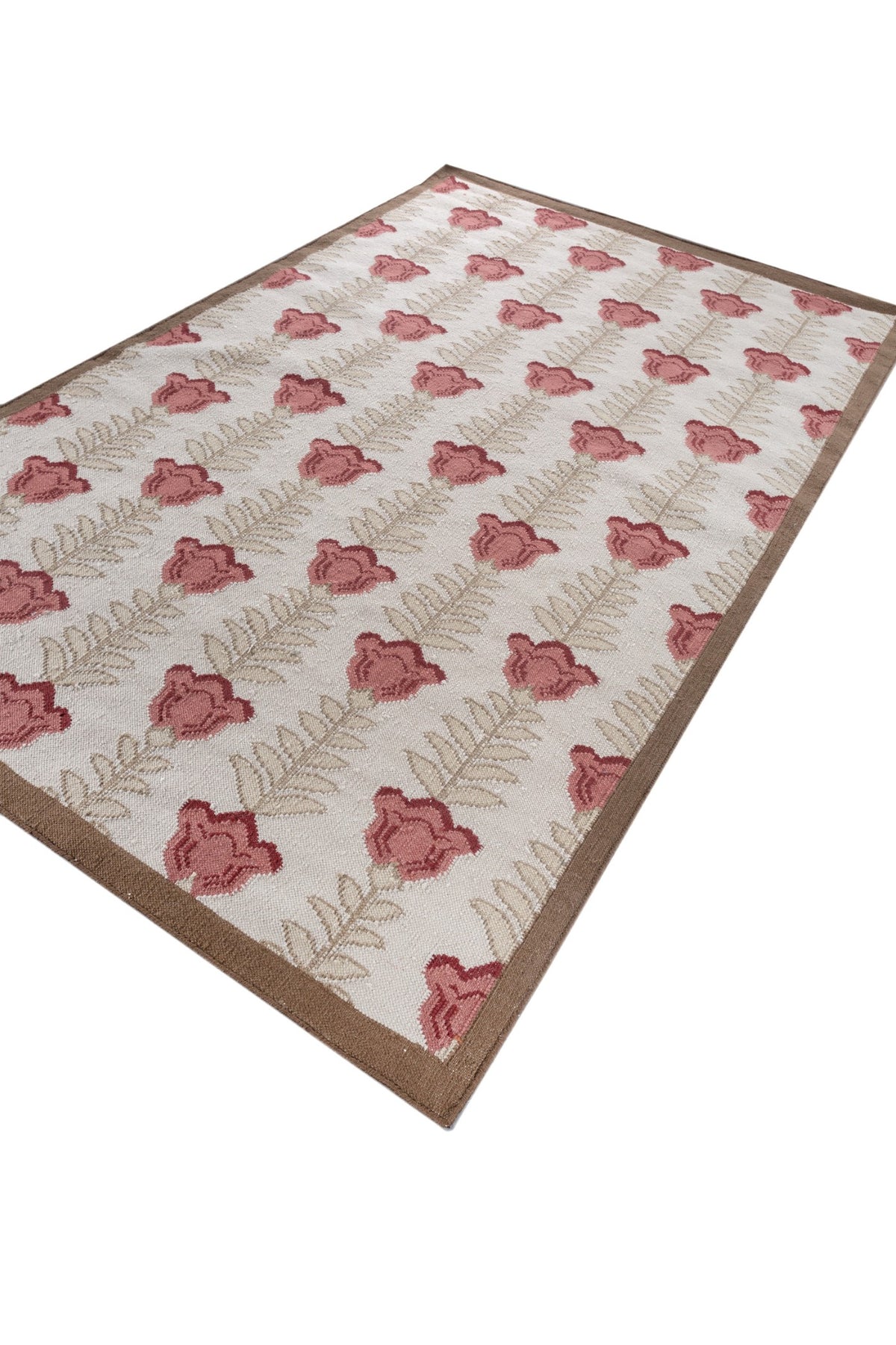Jaipur Rugs Soft Ethnic Floral 5X8 Feet Rug| Ivory & Golden Mist Hand Knotted Dhurrie Carpet For Living Room