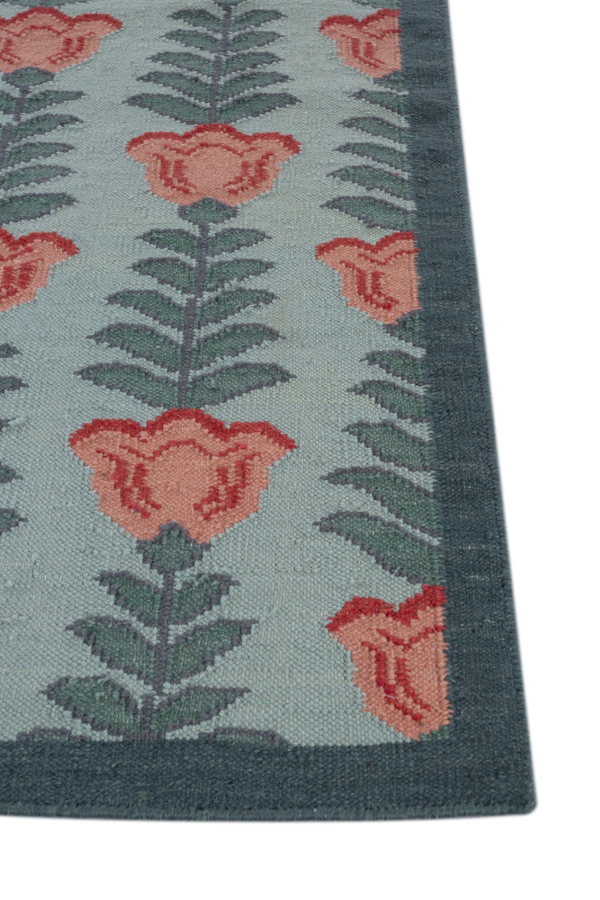 Jaipur Rugs Soft Ethnic Floral 5X8 Feet Rug| Lichen & Capri Hand Knotted Dhurrie Carpet For Living Room