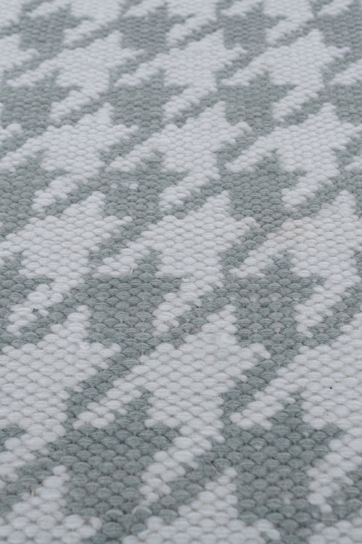 Jaipur Rugs Soft Houndstooth 6X9 Feet Rug| Silver Sea Moss & Undyed White Hand Knotted Dhurrie Carpet For Living Room