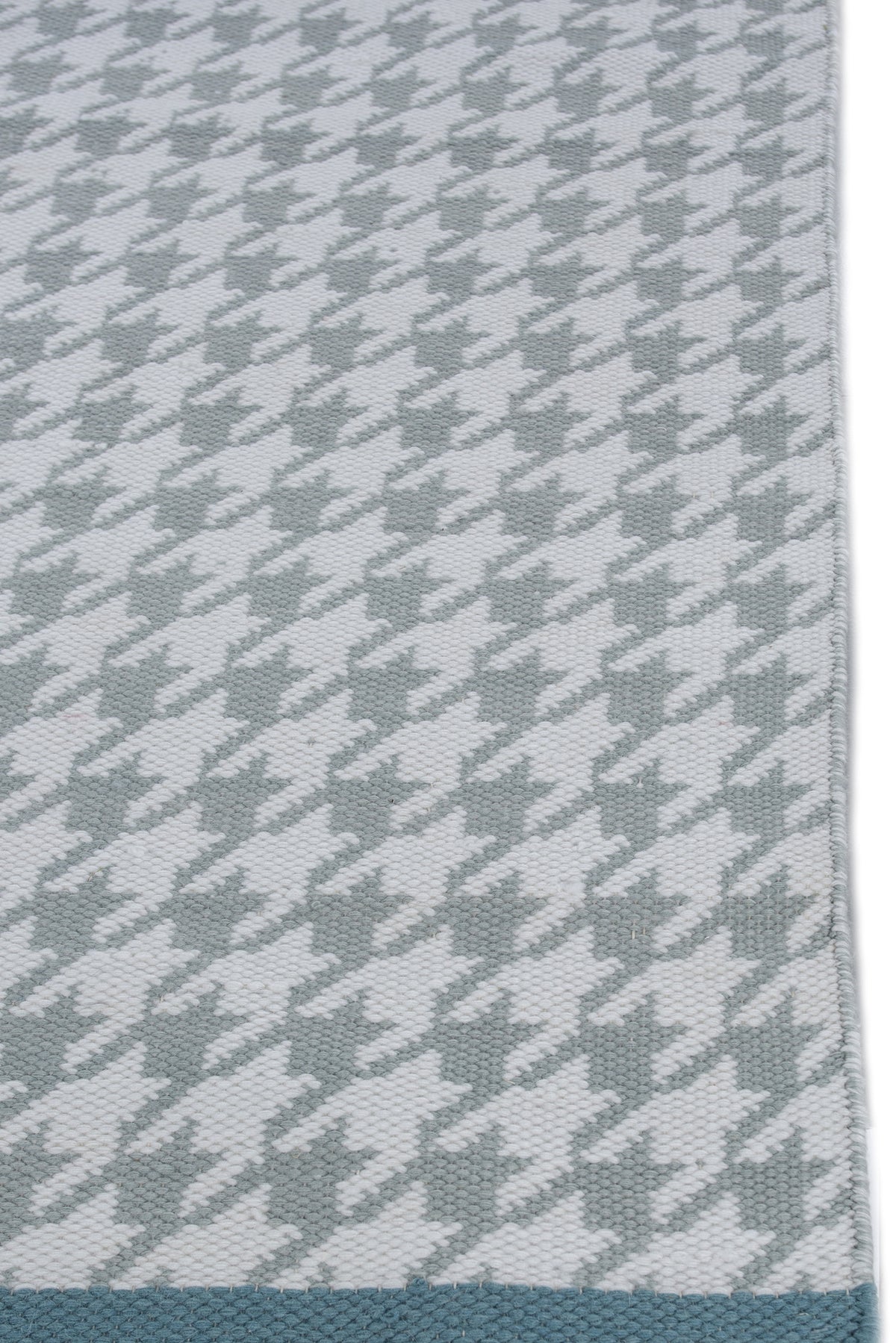 Jaipur Rugs Soft Houndstooth 6X9 Feet Rug| Silver Sea Moss & Undyed White Hand Knotted Dhurrie Carpet For Living Room